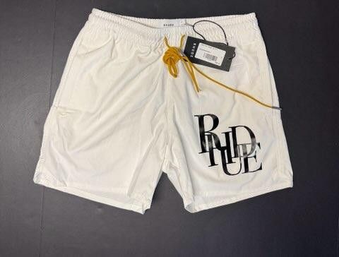 Rhude Rhude Scramble Logo Trunks White Size US 30 / EU 46 - 1 Thumbnail