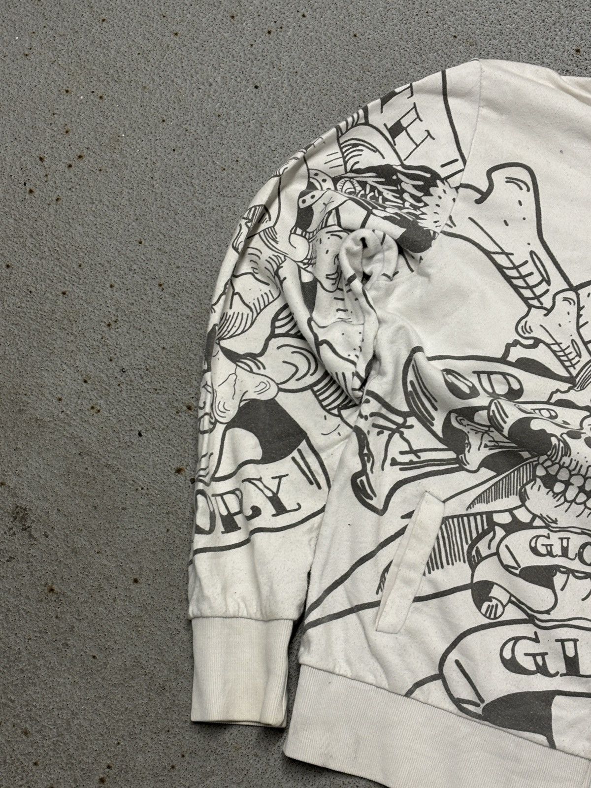 Ed Hardy ED HARDY ‘DEATH BEFORE GLORY’ AOP FULL ZIP HOODIE Size US XXL / EU 58 / 5 - 4 Thumbnail
