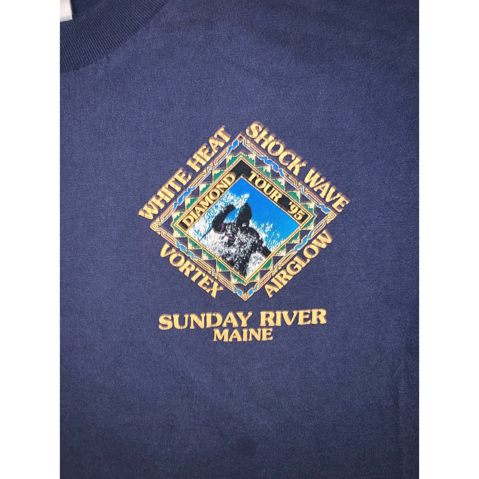 Other × Vintage Diamond Tour Maine Extreme Skiing T Shirt Large USA Navy Size US L / EU 52-54 / 3 - 3 Thumbnail