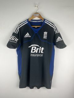 England Team Jersey Cricket Shirt Blue Red Admiral Polyester Mens Size XL 