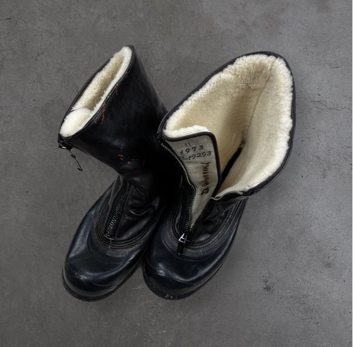 image of 1970S Vintage Military Opium Combat Boots in Black, Men's (Size 11)