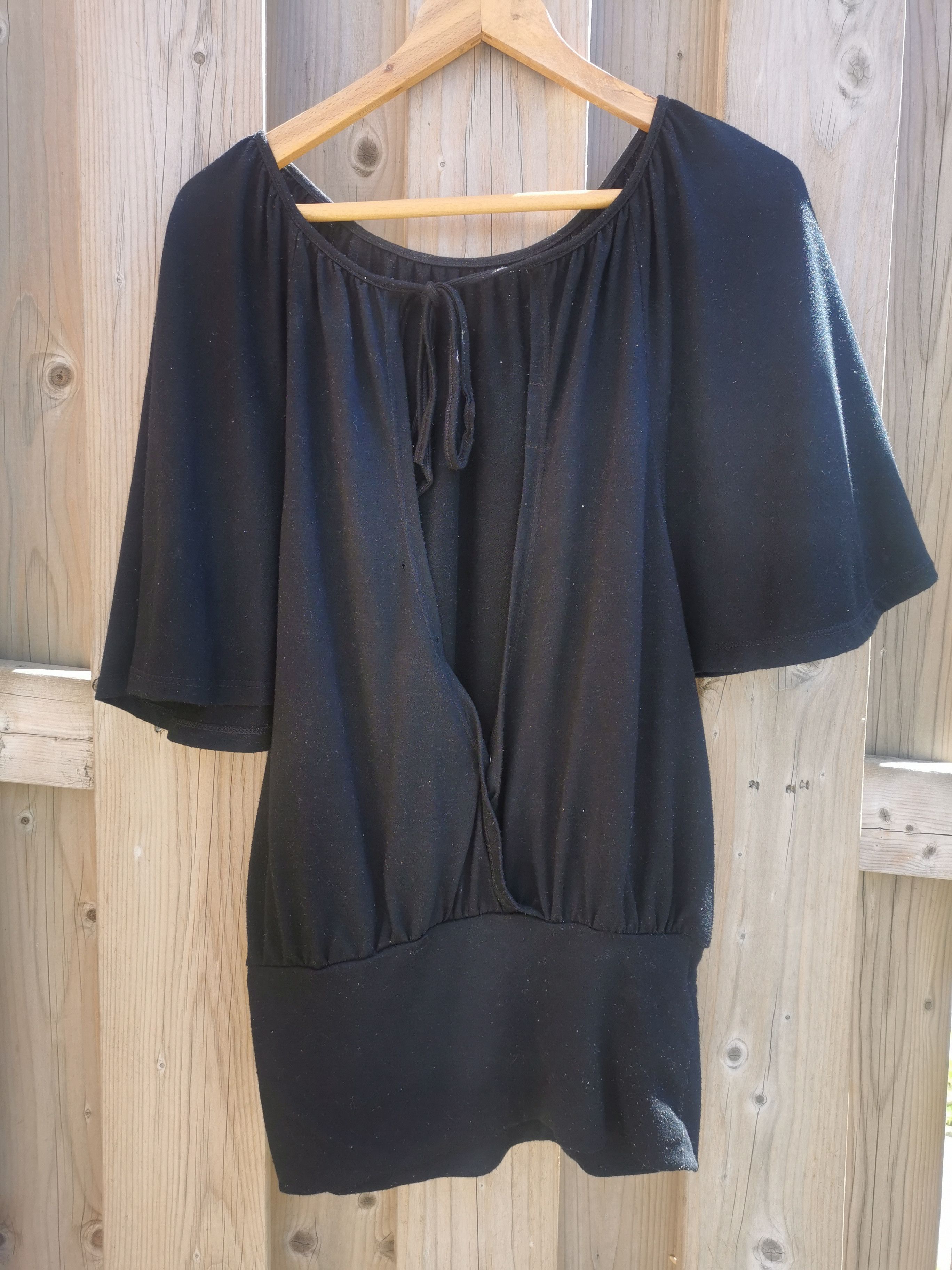 Vintage Black shirt dress Size L / US 10 / IT 46 - 1 Preview