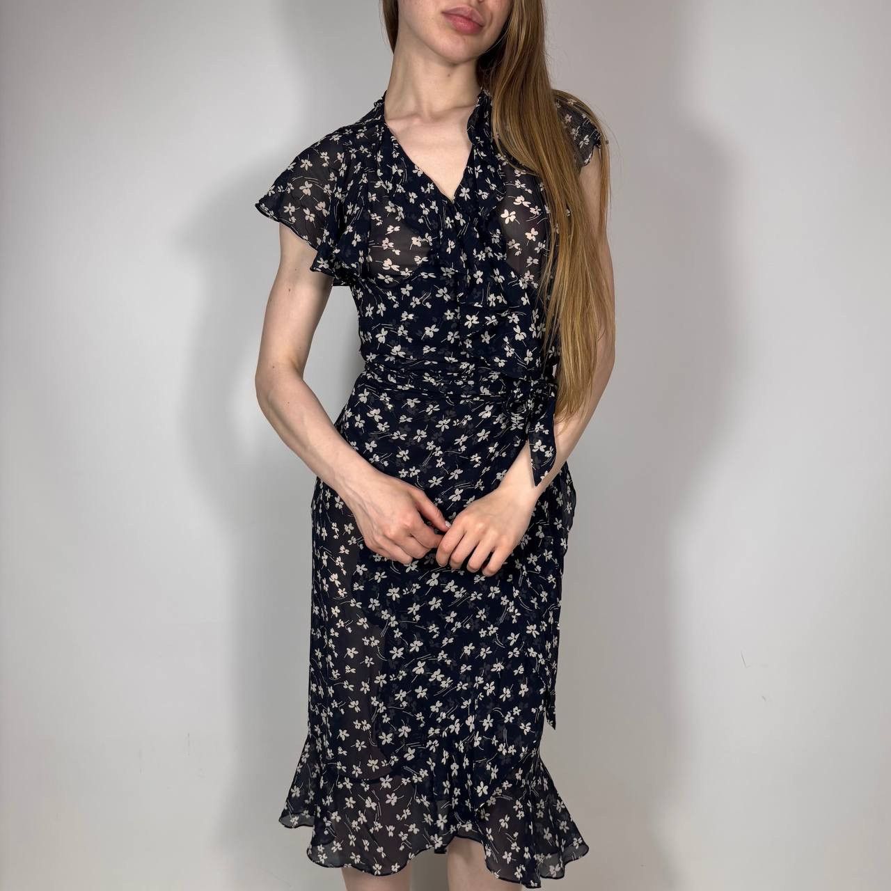 Lauren Ralph Lauren Vintage Y2K Lauren Ralph Lauren Silk Floral Flared Dress Size XL / US 12-14 / IT 48-50 - 3 Thumbnail