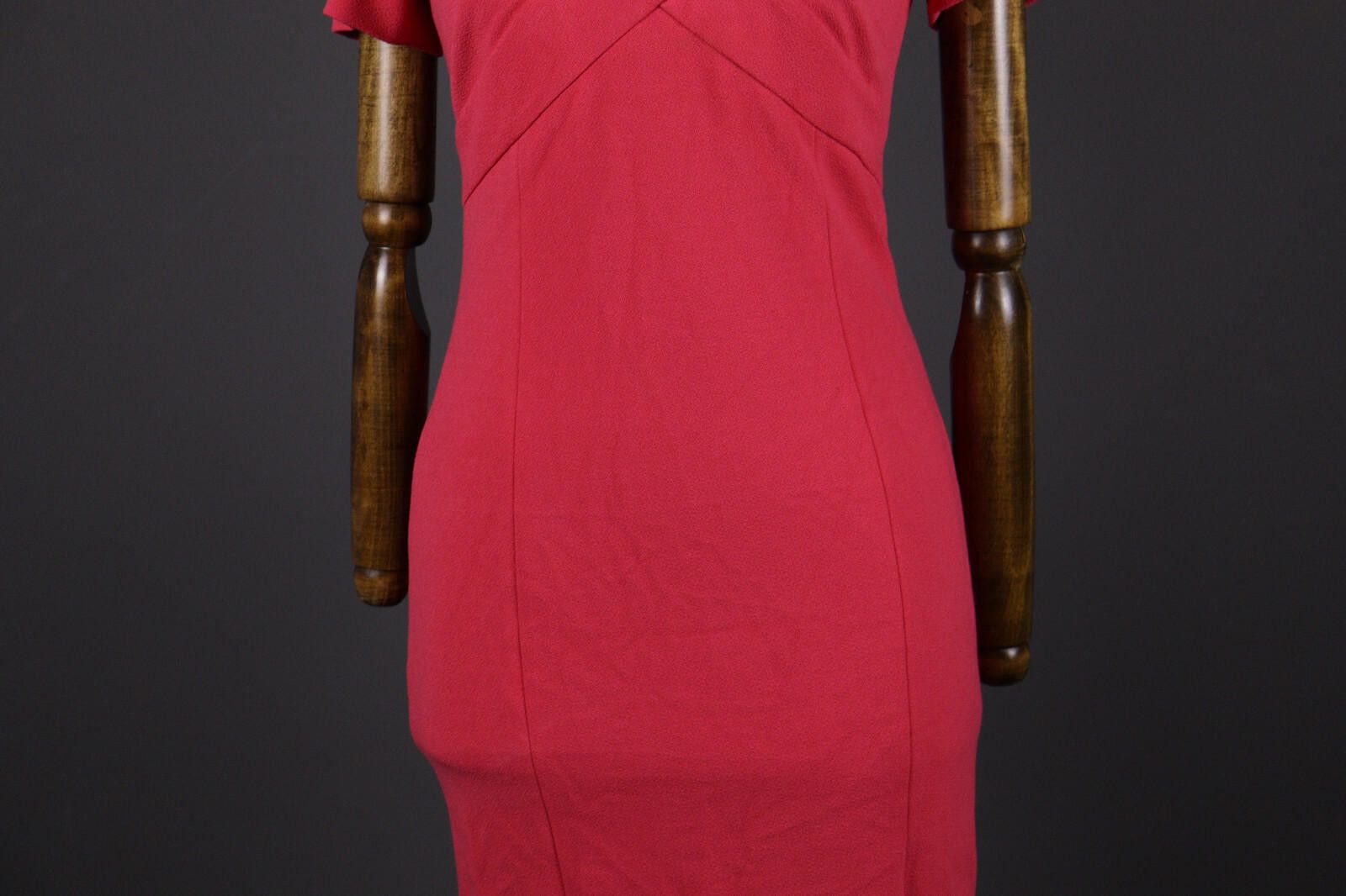 Designer Marc Cain Red Party Cocktail Bodycon Sheath Dress Size 3 Size M / US 6-8 / IT 42-44 - 3 Thumbnail