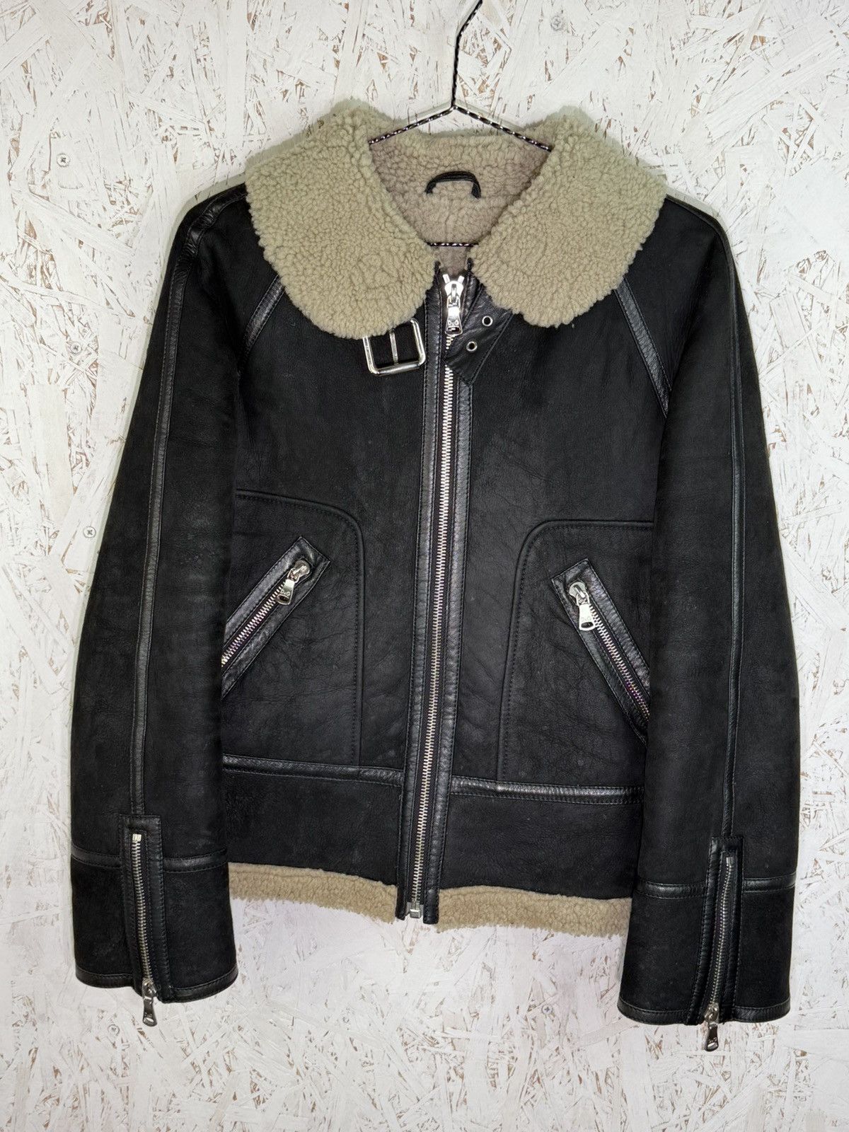 Dolce & Gabbana Dolce & Gabbana Shearling Leather Jacket Black IT 38 Size XS / US 0-2 / IT 36-38 - 1 Thumbnail