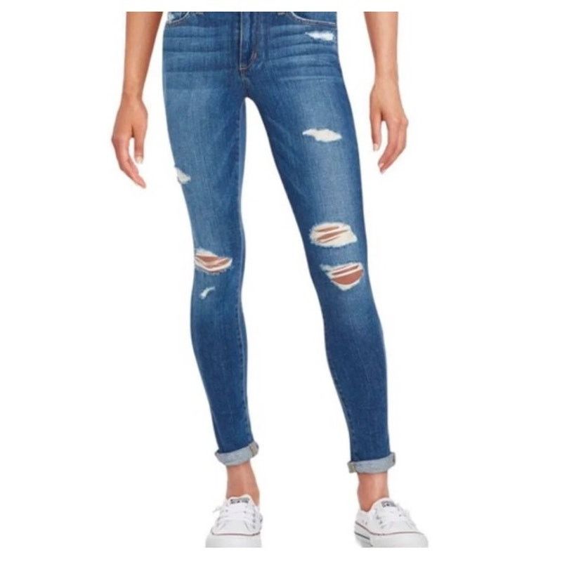 Joe's Joe's Beckett Skinny Ankle Jeans 26 Distressed Dark Wash Size 26" / US 2 / IT 38 - 1 Thumbnail