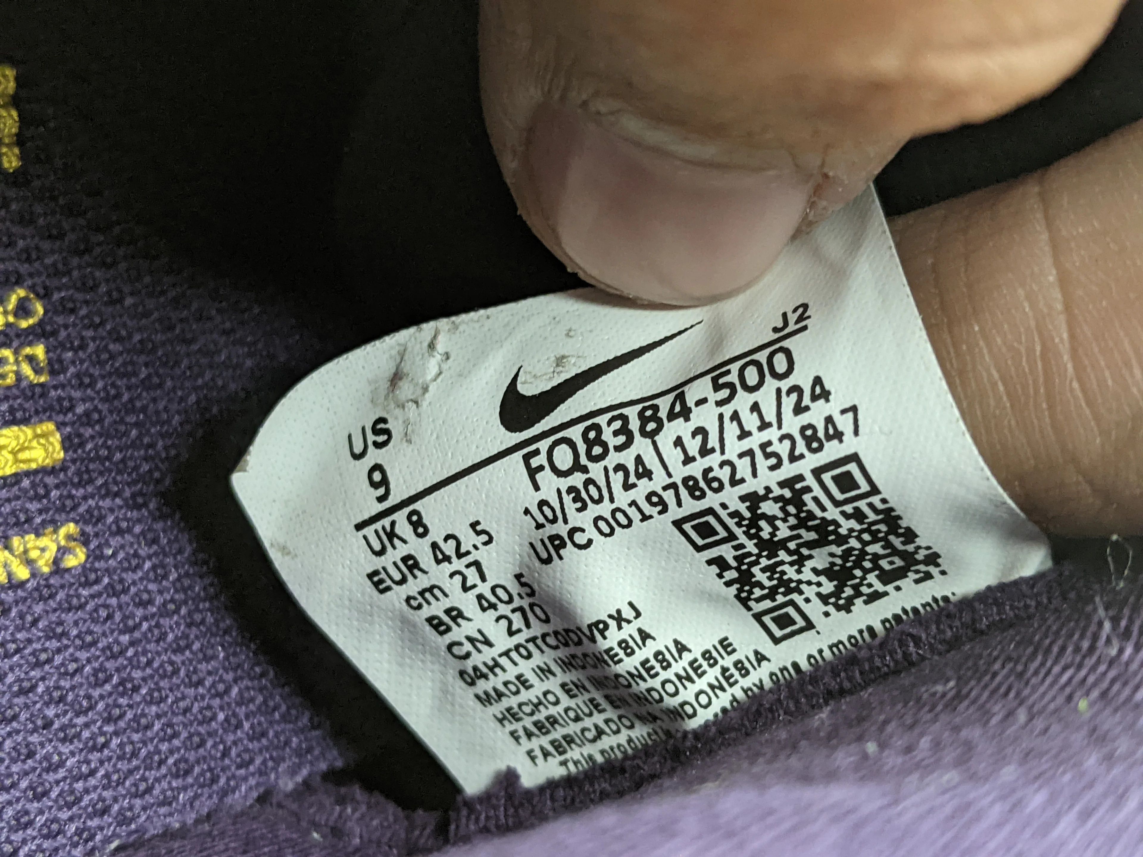 Nike Nike Mercurial Vapor 16 Academy TF Kylian Mbappé Purple Size US 9 / EU 42 - 7 Thumbnail