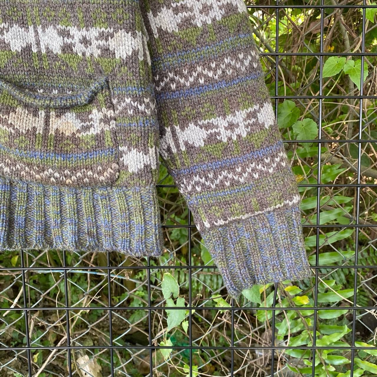 Aran Isles Knitwear × Japanese Brand Vtg Japan Native Hoodies Zipper Size US M / EU 48-50 / 2 - 5 Thumbnail
