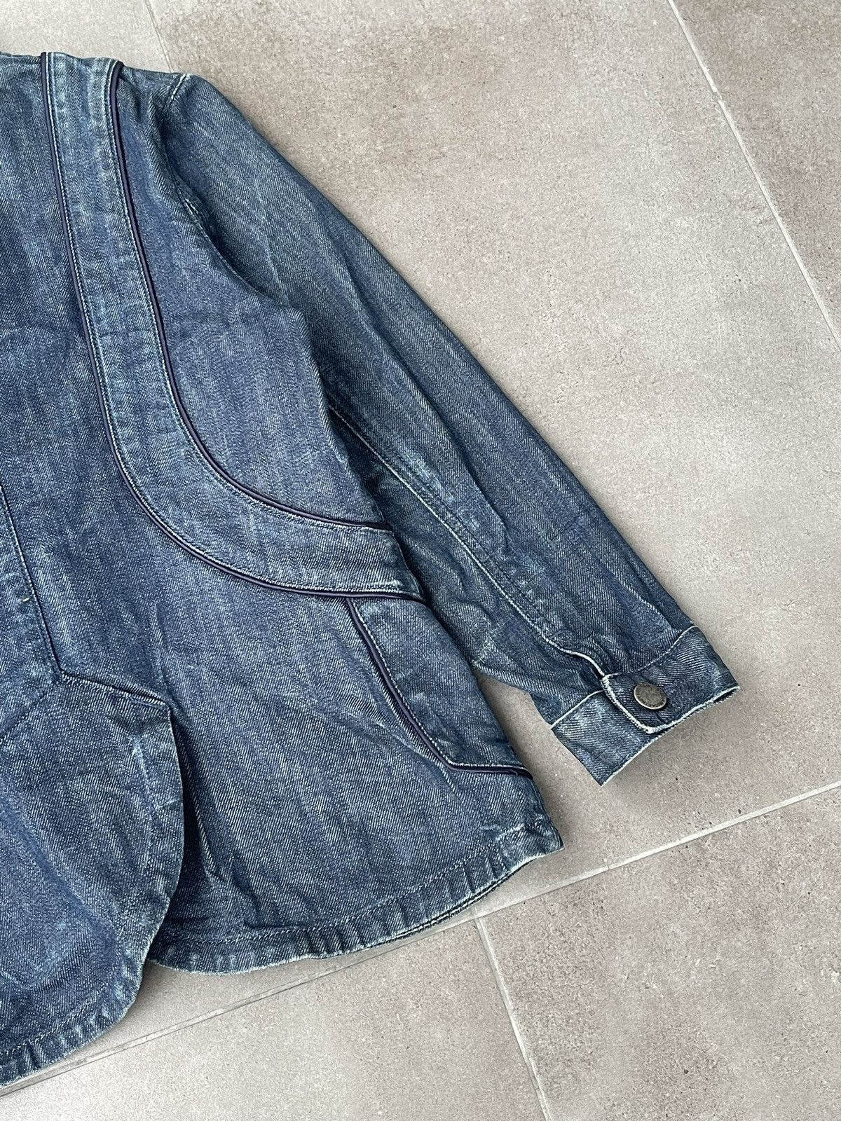 H&M × Stella McCartney SS05 Stella McCartney X H&M Denim Blazer Jacket Size XS / US 0-2 / IT 36-38 - 11 Thumbnail