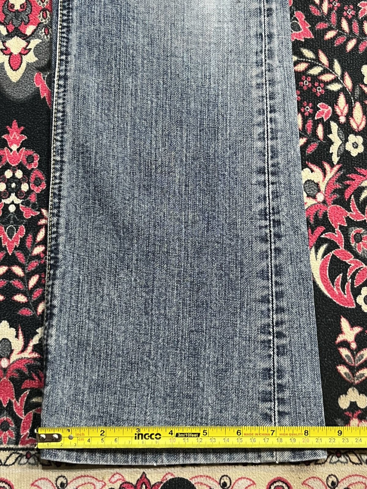 Lee Vintage Japanese Lee Riders Blue Washed Flare Jeans Size US 30 / EU 46 - 16 Thumbnail