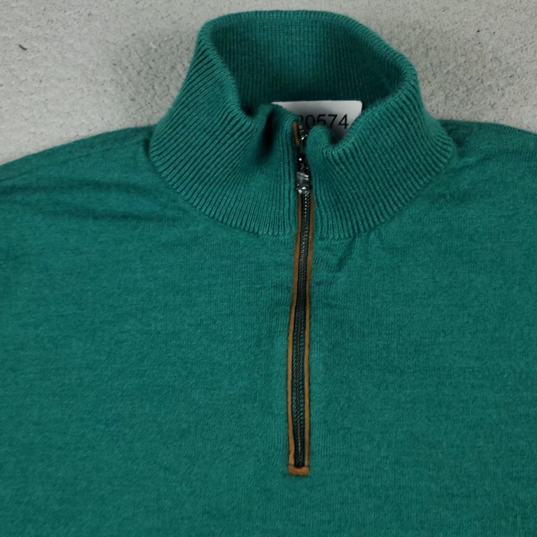Polo Ralph Lauren Polo Ralph Lauren Mens Green Wool Quarter Zip Sweater Large Size US L / EU 52-54 / 3 - 2 Thumbnail