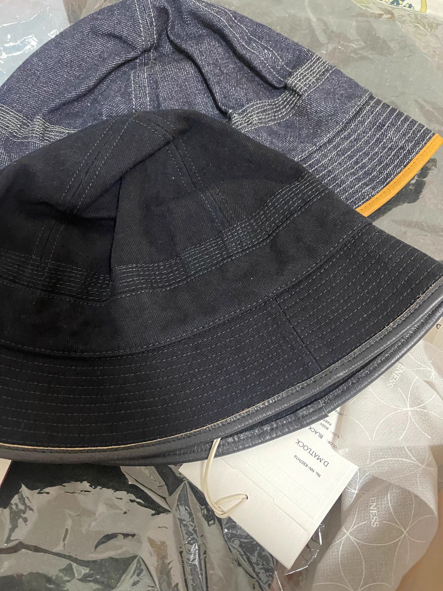 Other NICENESS Dye Cowhide Denim Fisherman 25aw Black M/Brown L Size ONE SIZE - 7 Thumbnail