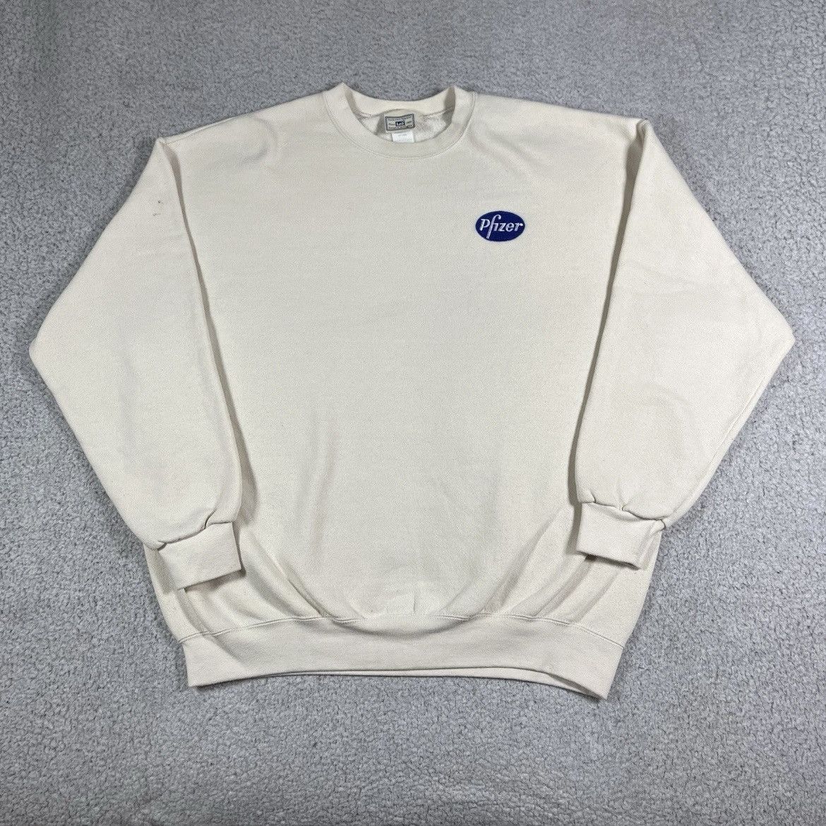 Vintage PFIZER Sweatshirt XL Vintage Crewneck Pharmaceutical Promo Size US XL / EU 56 / 4 - 1 Thumbnail