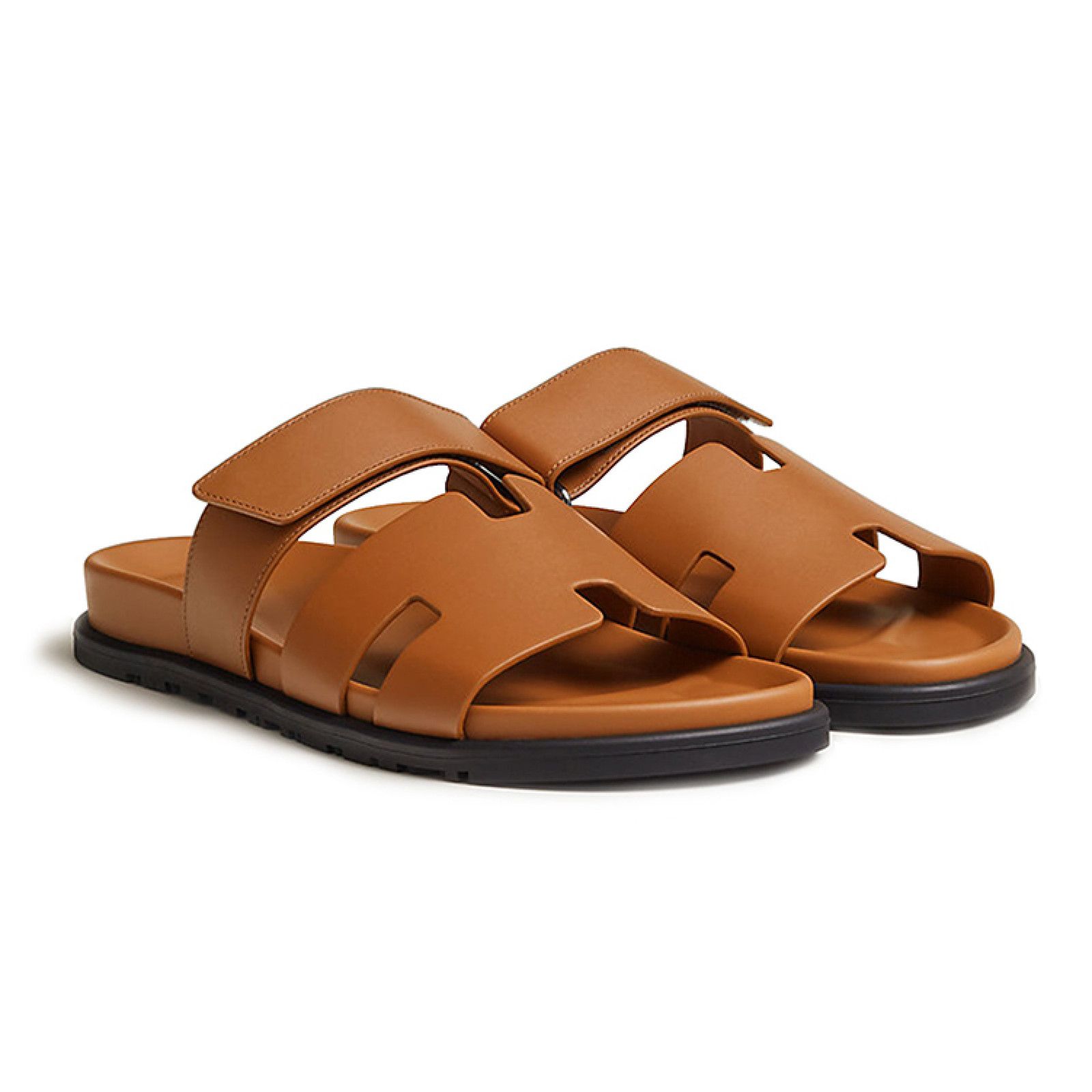 Hermes Hermes Chypre Sandal Mens Naturel Leather H Logo Flat 45 12 Size US 12 / EU 45 - 1 Thumbnail