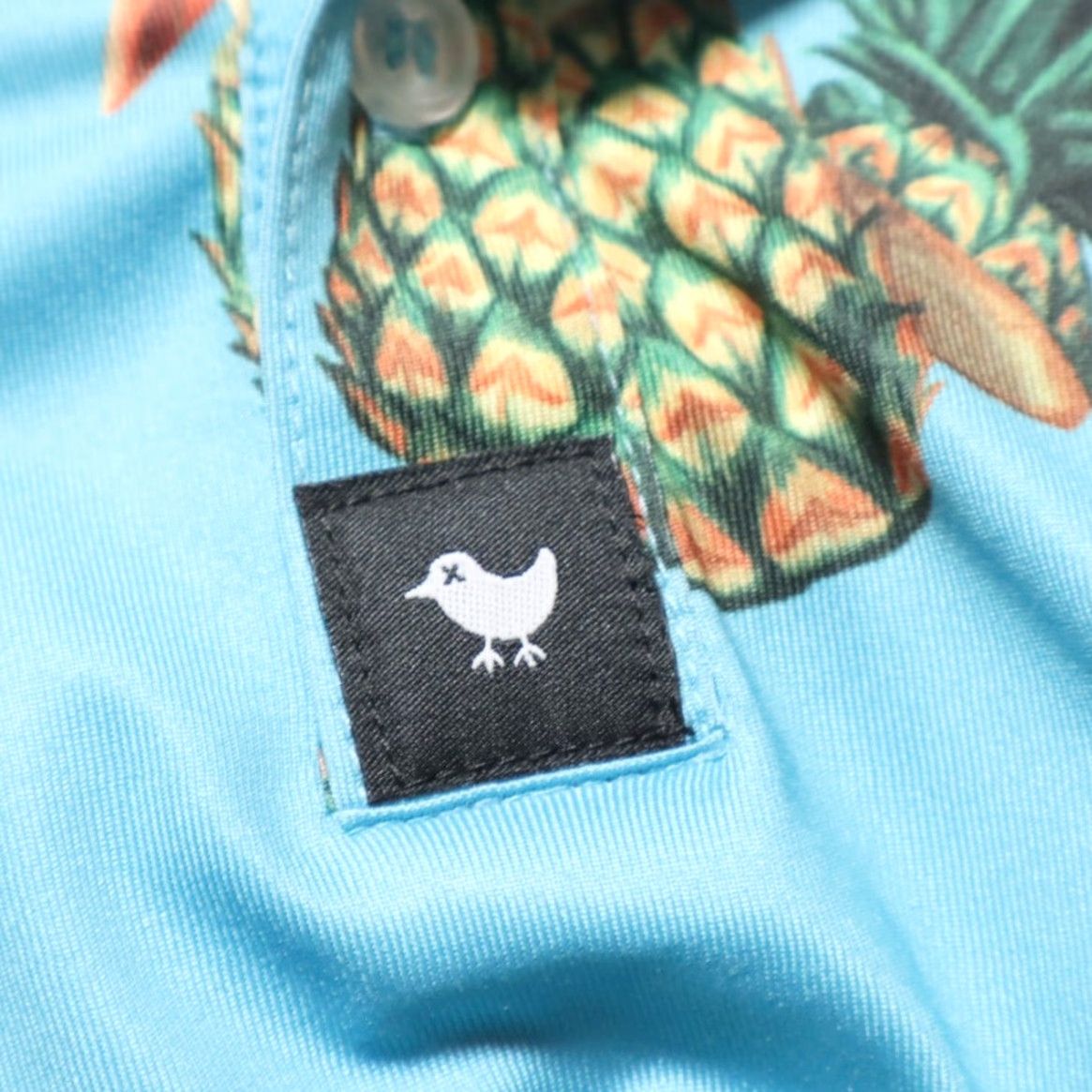 Vintage Bad Birdie Pineapple Golf Polo Shirt Blue Men's M Size US M / EU 48-50 / 2 - 6 Thumbnail