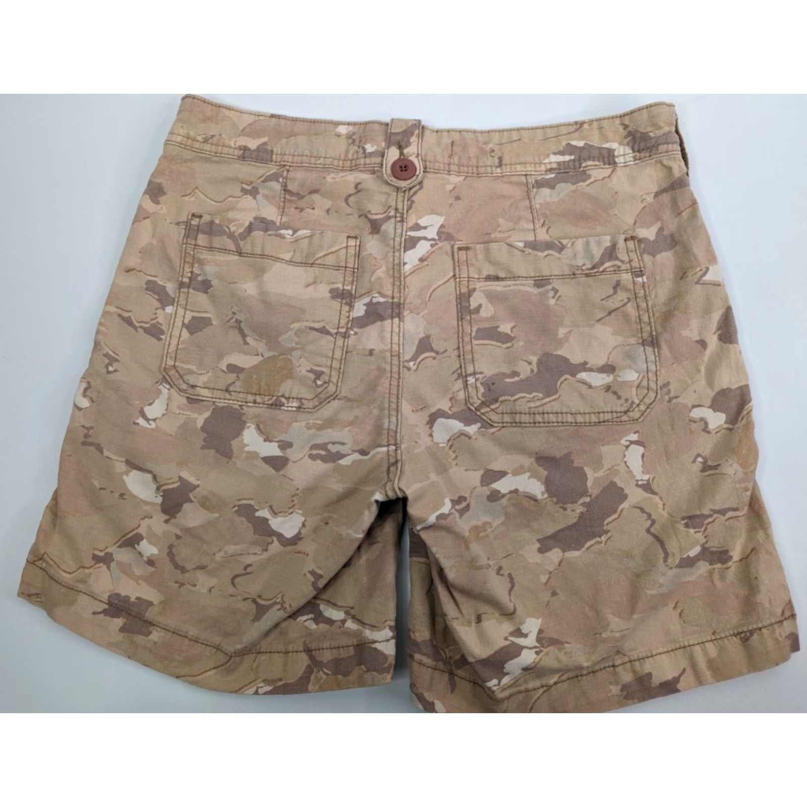 Anthropologie VINTAGE Anthropologie The Wanderer Shorts Size 27 Tan Camo Camoflauge Utility Cargo Size 27" / US 4 / IT 40 - 2 Thumbnail