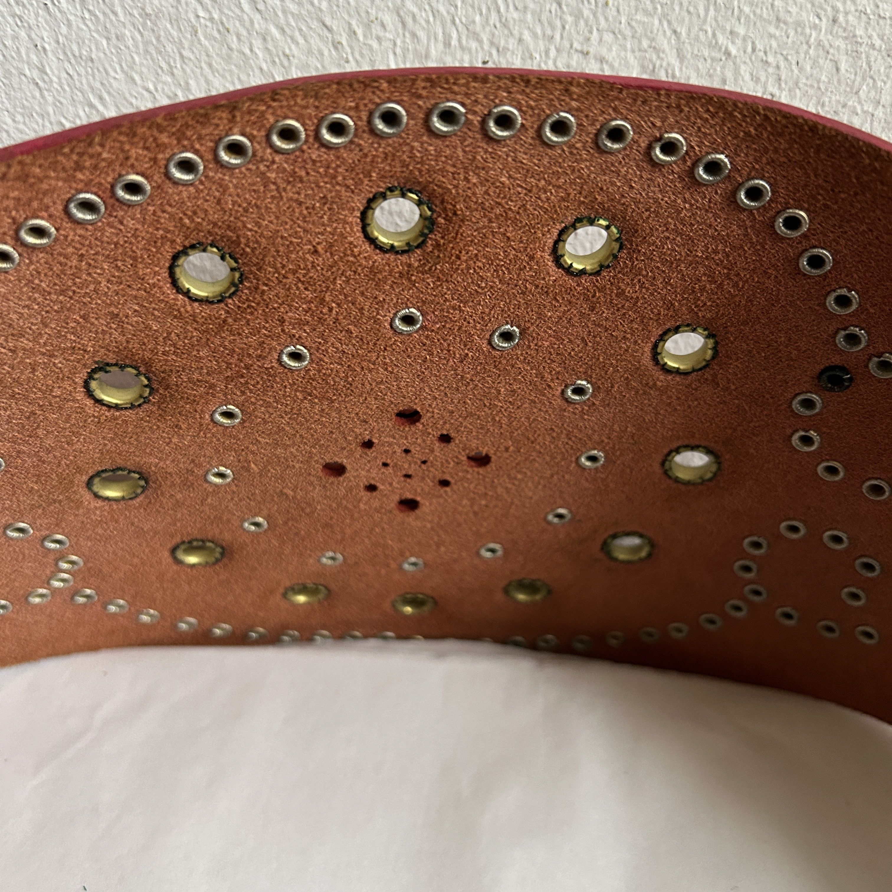 Vintage Vintage Red Leather Studded Corset Belt Size ONE SIZE - 11 Thumbnail