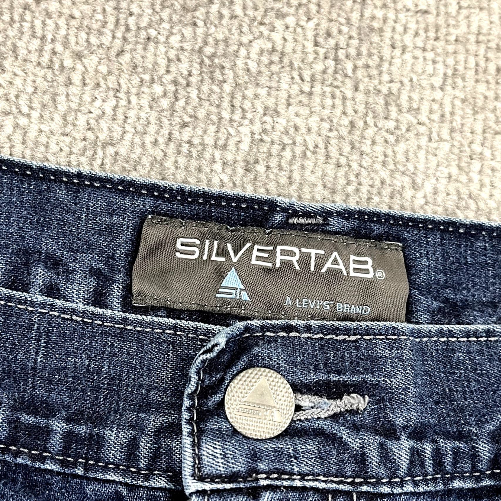 Levi's VINTAGE Levi's SilverTab Wide Leg Jeans Mens 34x32 Blue Denim Retro Y2K Size US 33 - 4 Thumbnail