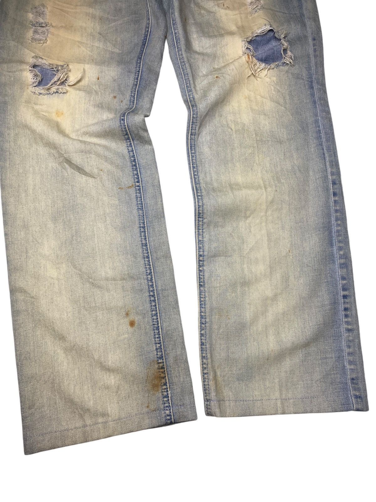 If Six Was Nine 2000's Bang Bang Mudwash Distressed Zip Jeans Size US 29 - 5 Thumbnail