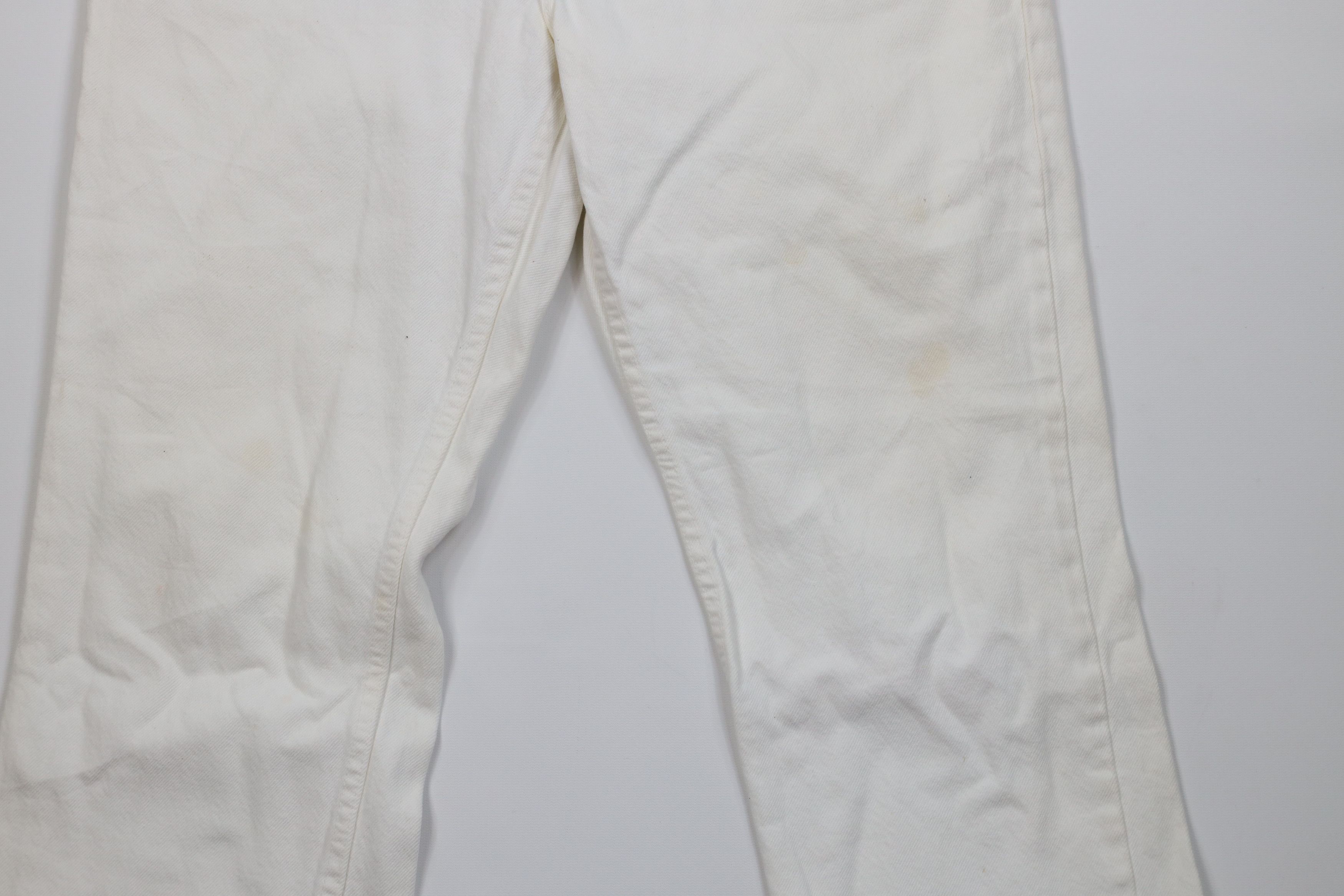 Levi's Vintage Y2K 2001 Levis 505 Regular Straight Jeans White USA Size US 34 / EU 50 - 3 Thumbnail