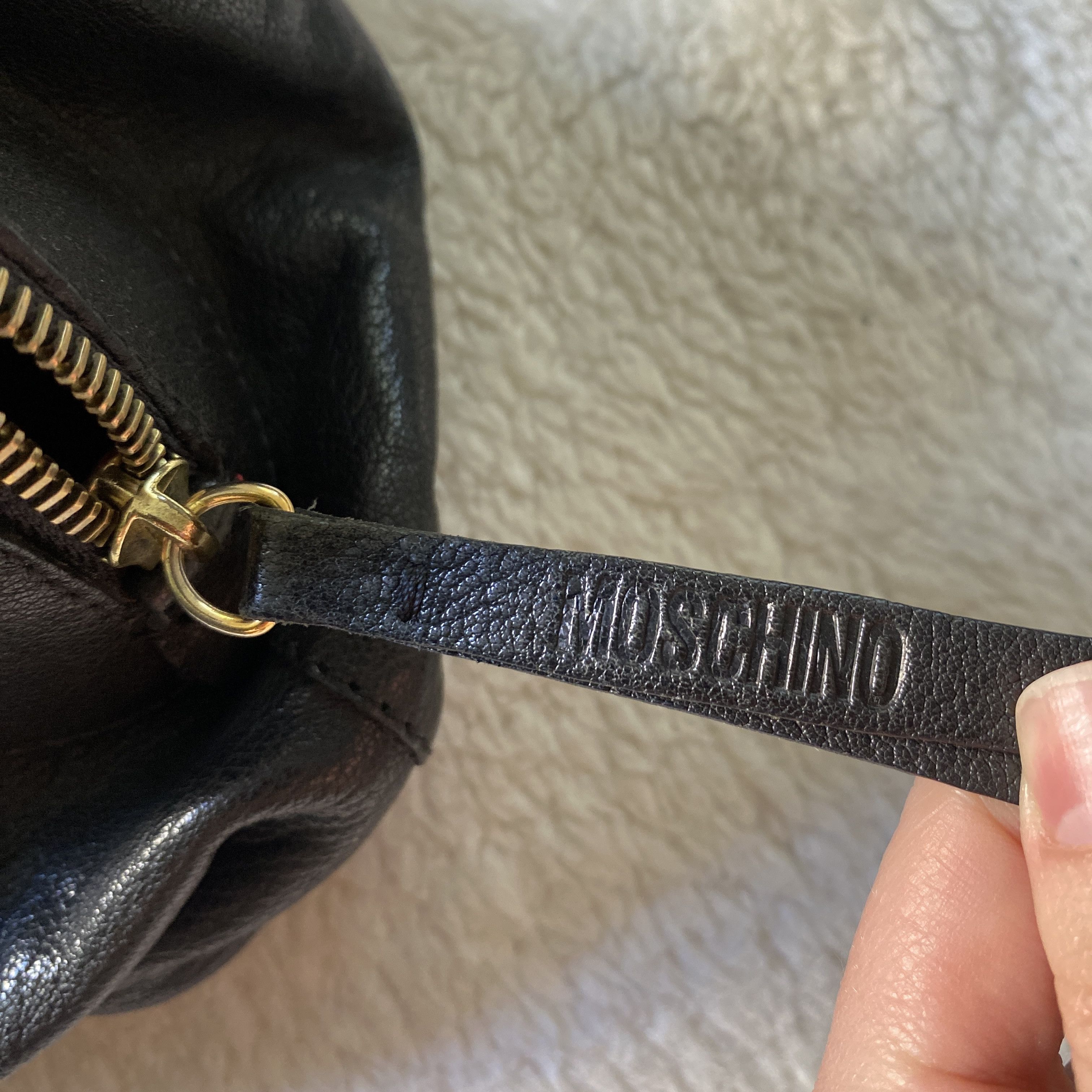 Moschino Vintage Moschino Black Leather Shoulder Bag Size ONE SIZE - 14 Thumbnail