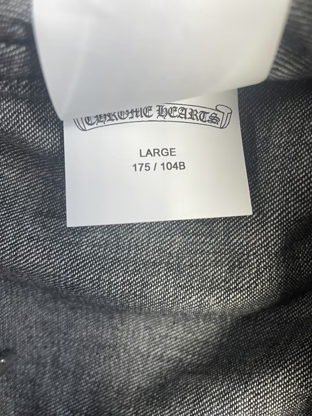 Chrome Hearts Chrome Hearts Black Leather Cross Patch Denim Shirt Size US L / EU 52-54 / 3 - 9 Thumbnail