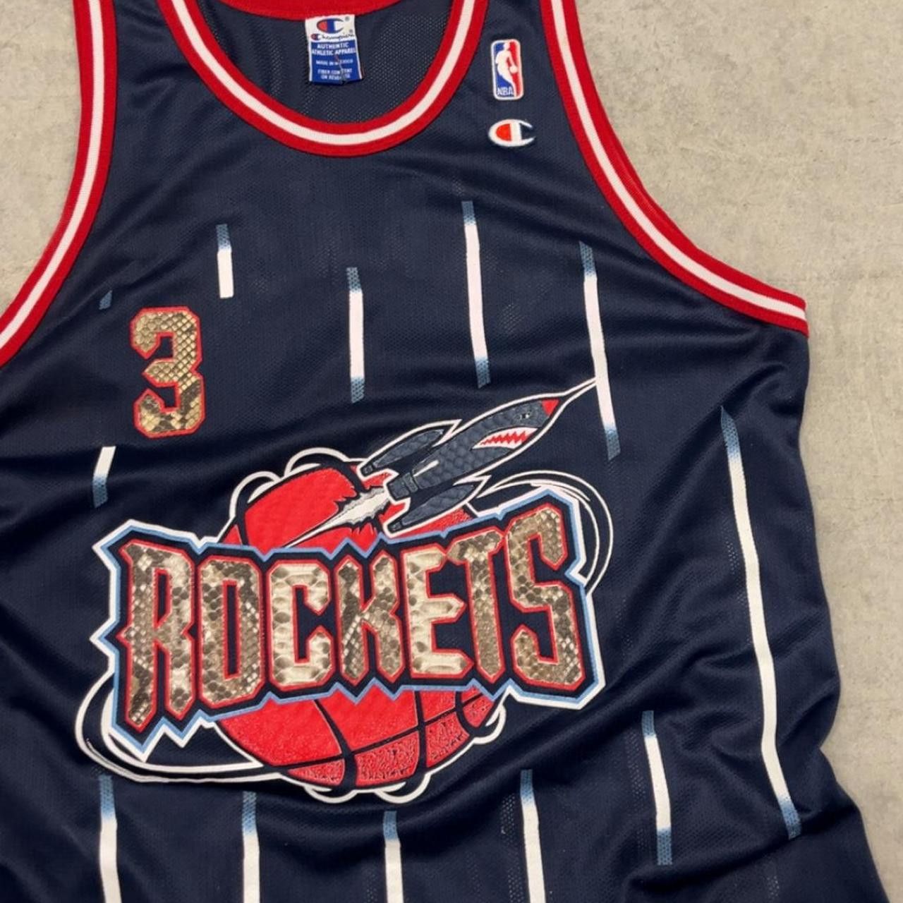 Champion × Eric Emanuel × Vintage Very Rare Eric Emanuel Steve Francis Houston Rockets Jersey Size US XL / EU 56 / 4 - 1 Thumbnail