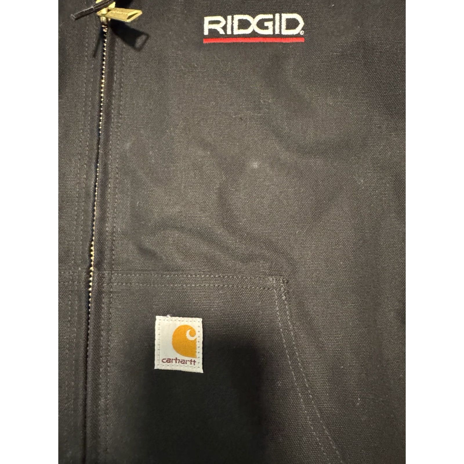 Carhartt Carhartt Jacket Mens XL Canvas Duck Quilted Lining 103940 Black RIGID Logo Size US XL / EU 56 / 4 - 5 Thumbnail