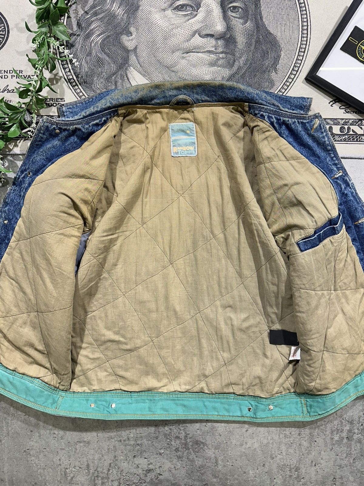 Japanese Brand Vintage Japan Style Warm Denim Bomber Jacket Size US L / EU 52-54 / 3 - 7 Thumbnail