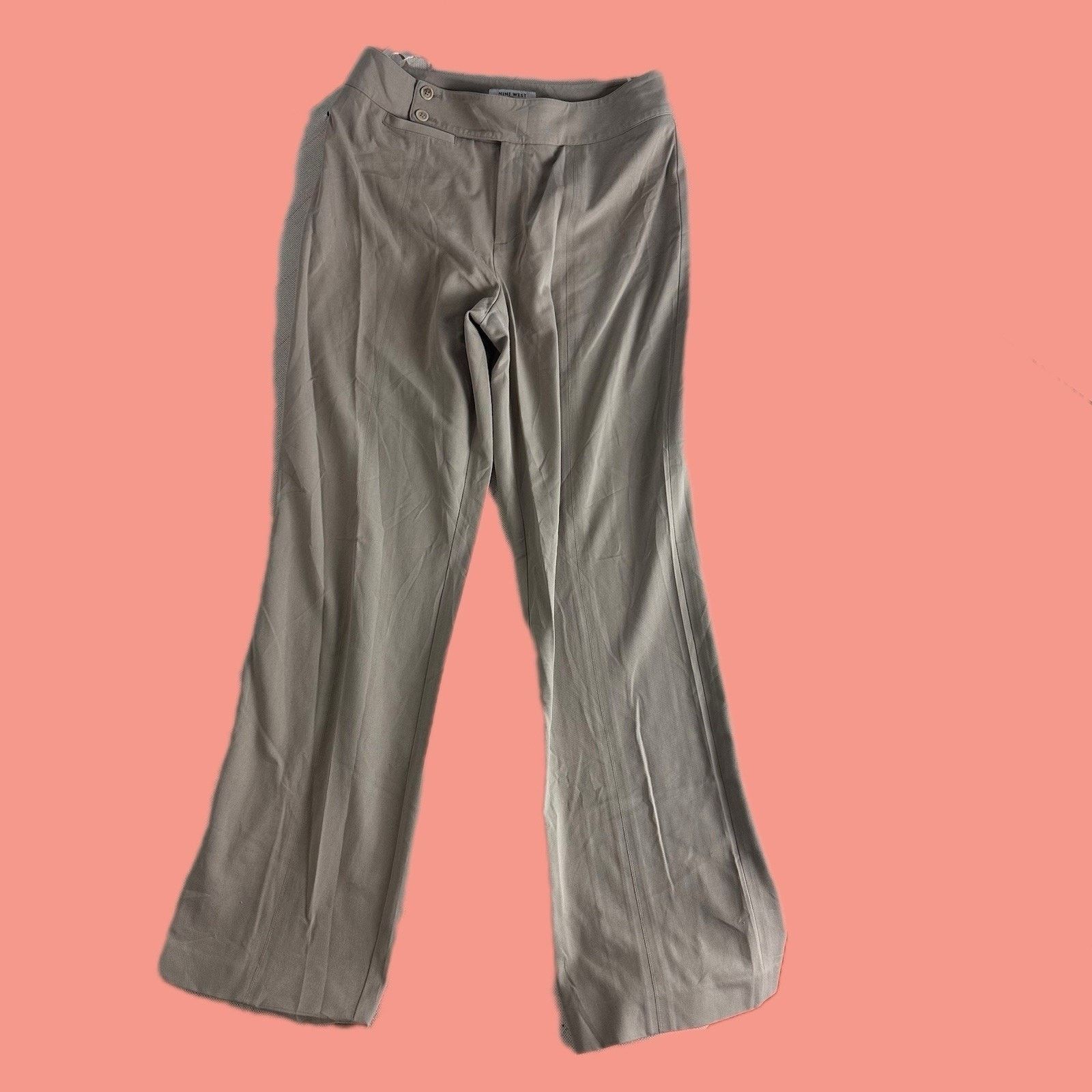 Nine West Nine West Dress Pants High Rise Khaki Slash Pockets Straight Size 30" / US 8 / IT 44 - 1 Thumbnail