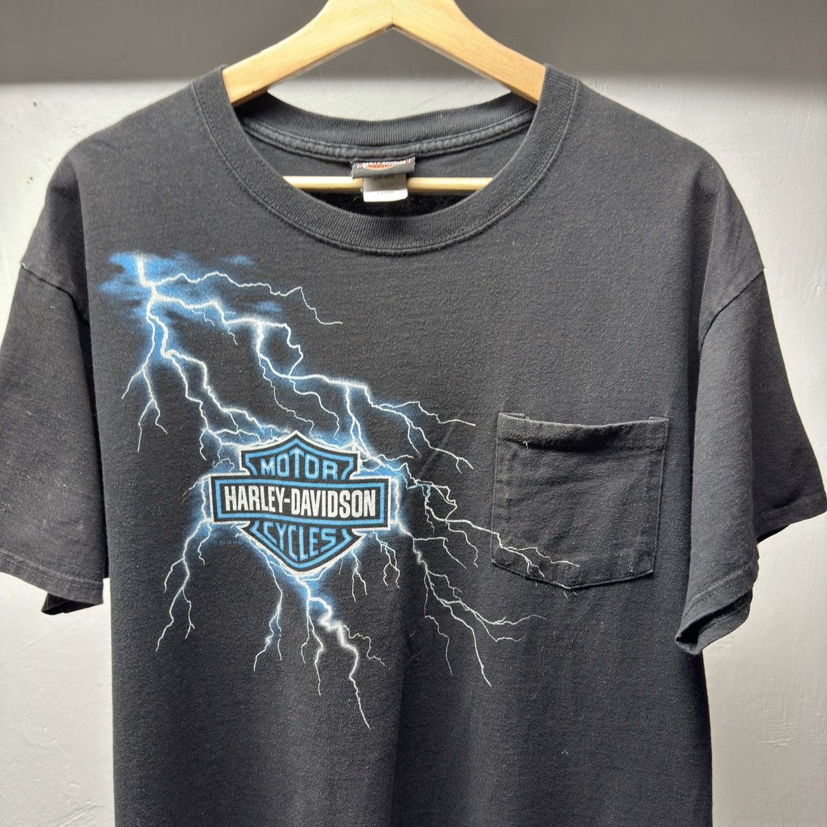 Harley Davidson Harley Davidson Lightning Pocket Shirt ERD Grunge Biker WCC Size US L / EU 52-54 / 3 - 3 Thumbnail