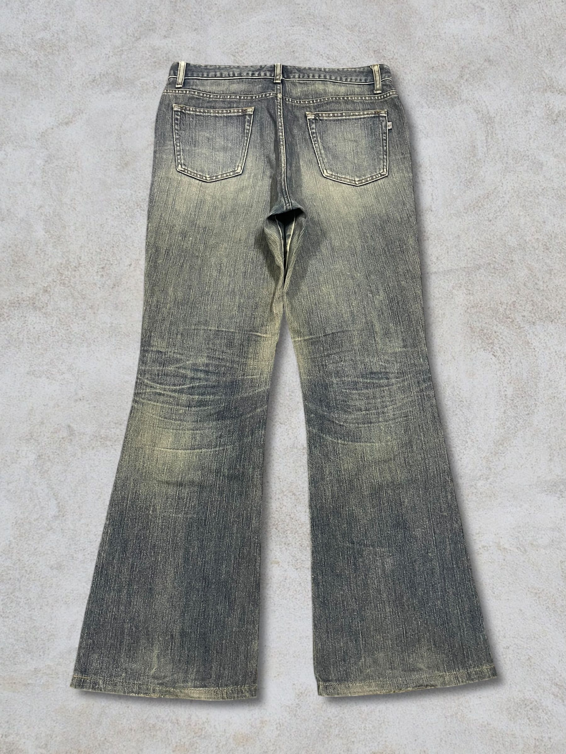 Japanese Brand Vintage Japanese Mrs.Jeana Mud Wash Flare Moms Jeans Size 32" / US 10 / IT 46 - 4 Thumbnail