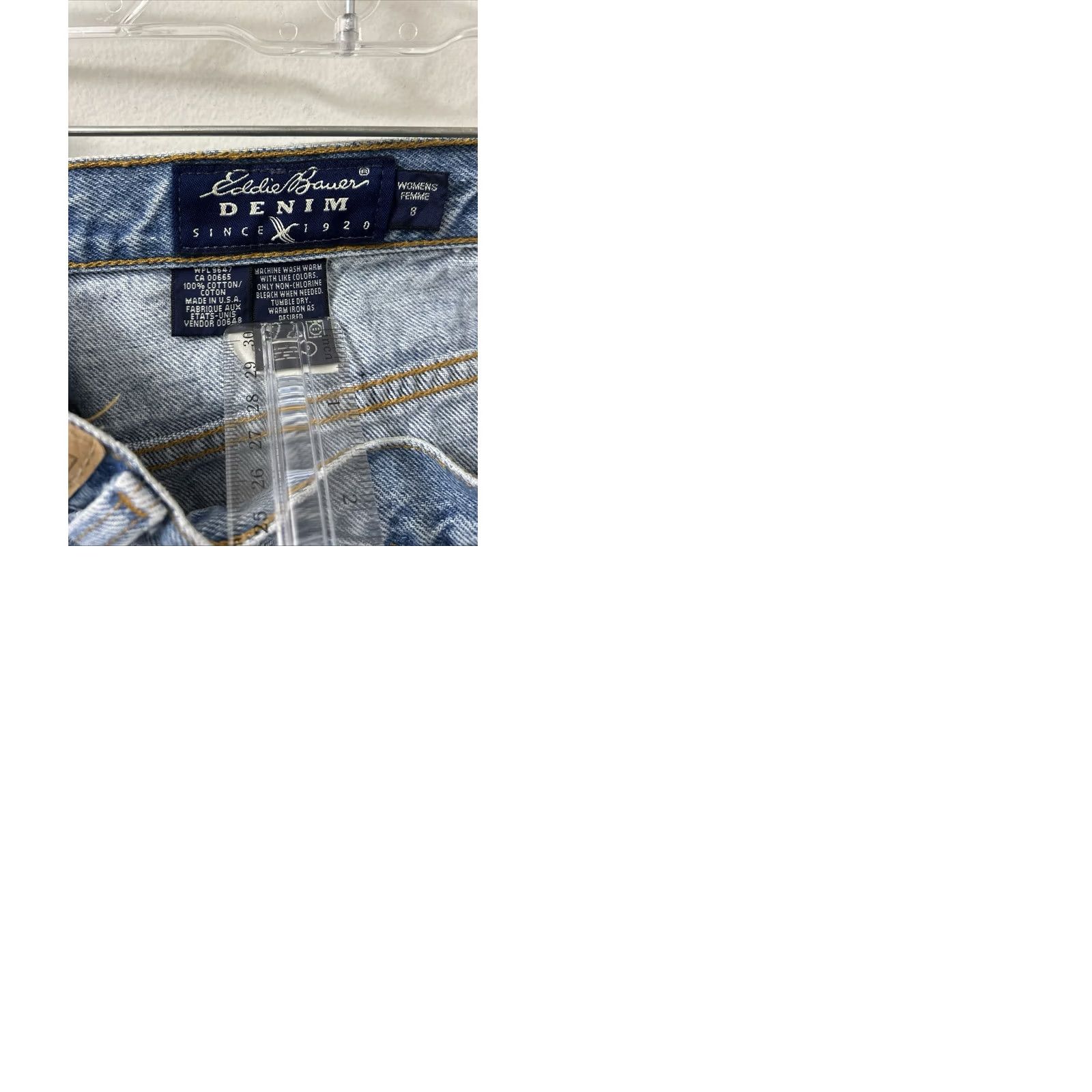 Eddie Bauer VINTAGE Eddie Bauer Jeans Womens 8x30 Light Wash Denim 100% Cotton High Rise Classic Fit 5-Pocket USA Womens Size 30" / US 8 / IT 44 - 9 Thumbnail