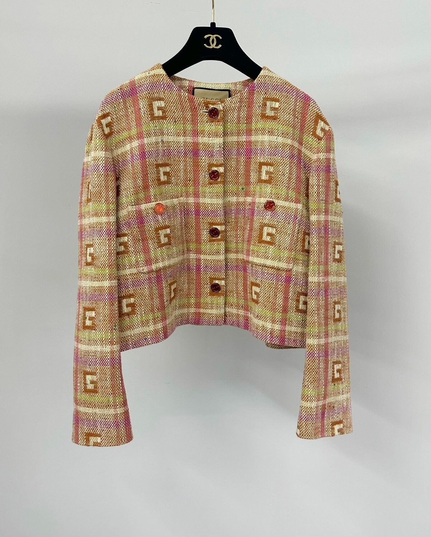 Gucci Gucci Colorful Tweed Jacket Size S / US 4 / IT 40 - 1 Thumbnail