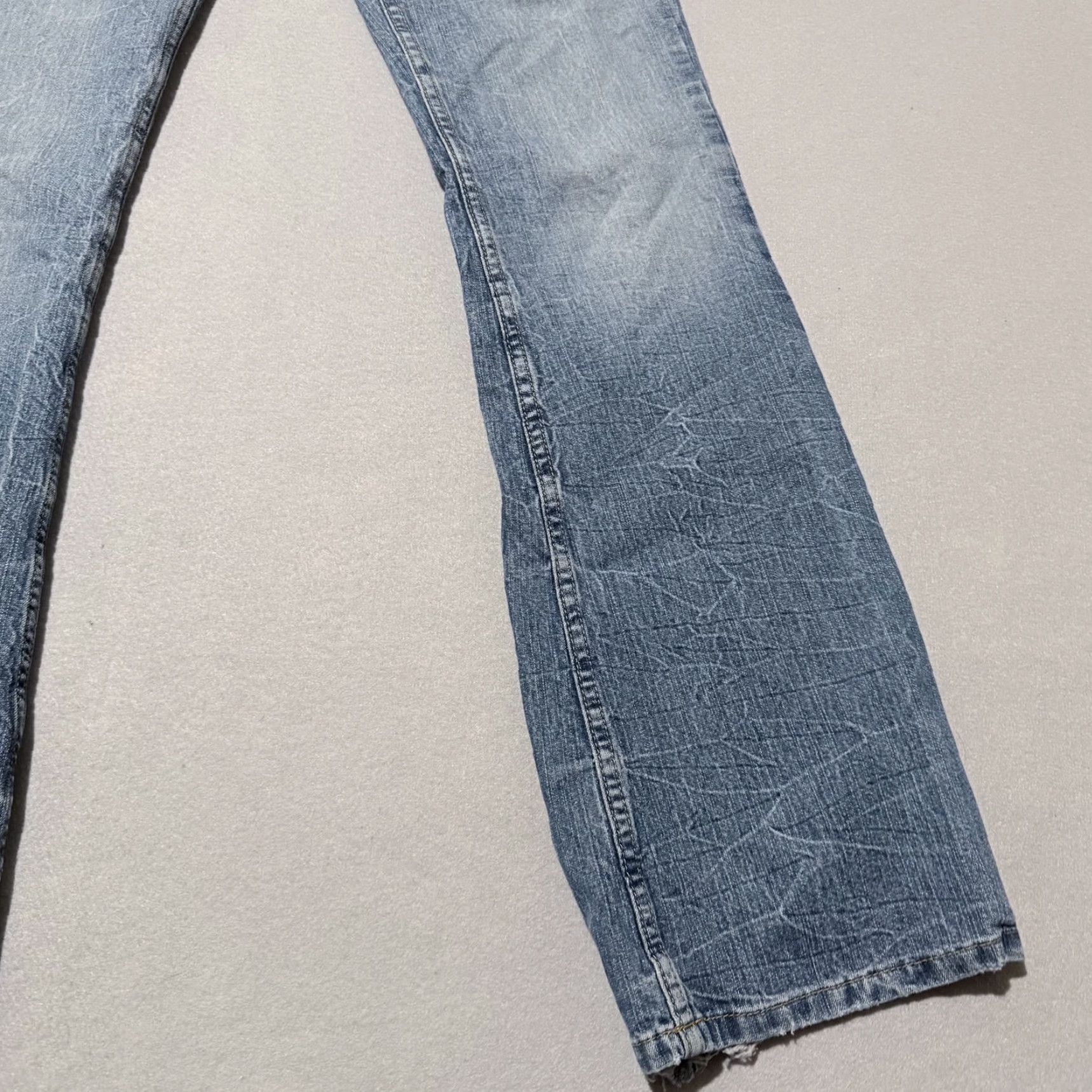 Vintage VINTAGE Arizona Jean Co Flare Jeans Women Blue Low Rise 5 Pocket Denim Stretch 90s Y2K Womens Size 27" / US 4 / IT 40 - 6 Thumbnail