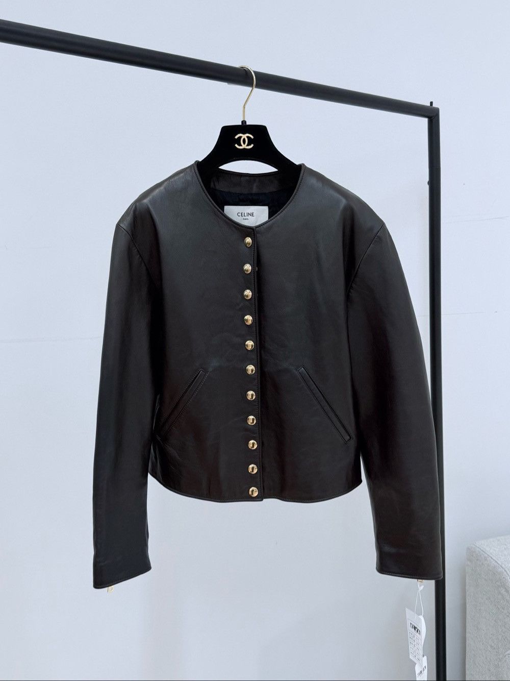 Celine Celine Lambskin Leather Jacket Size 36 Size XS / US 0-2 / IT 36-38 - 1 Thumbnail