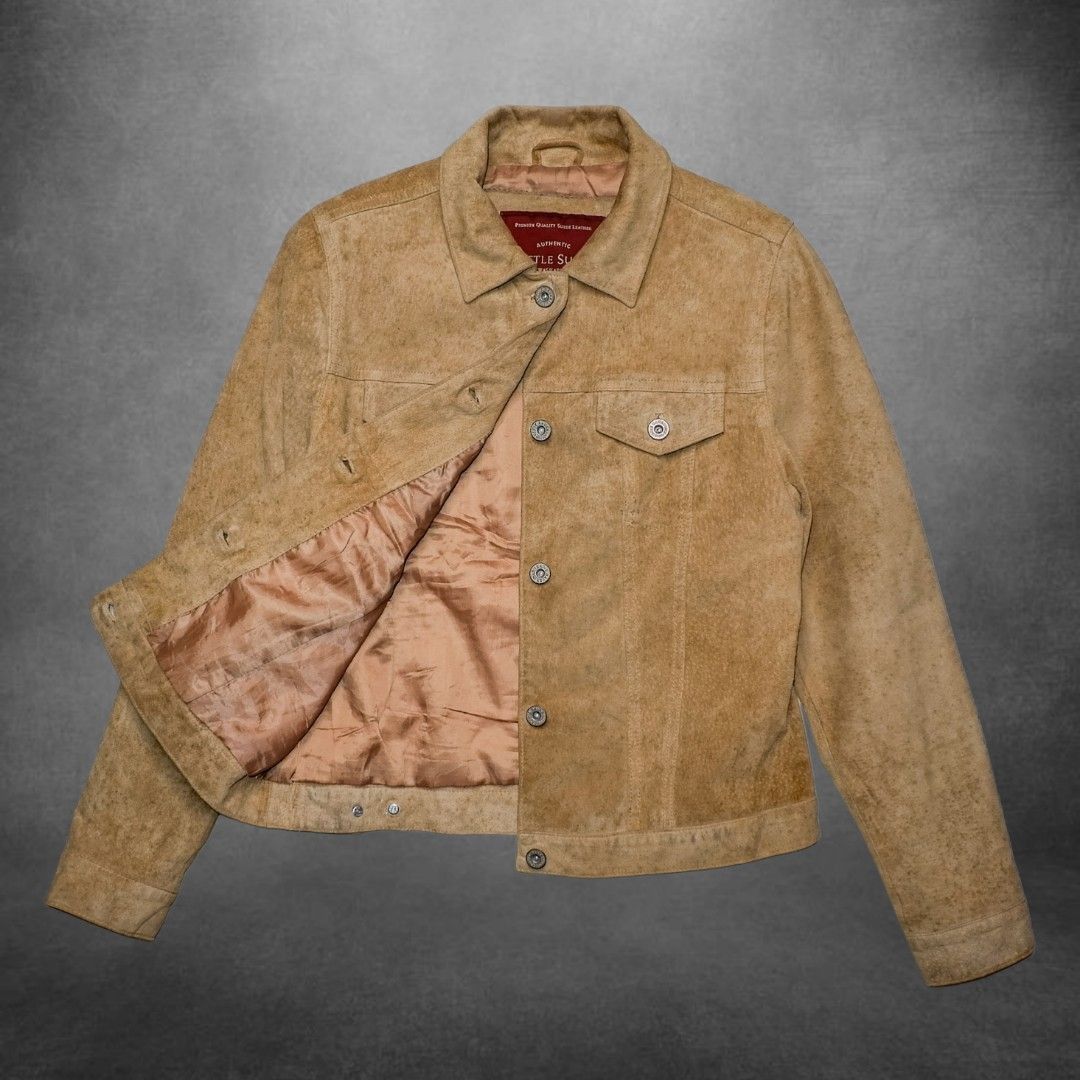 Eddie Bauer Vintage Eddie Bauer leather suede trucker jacket Size US M / EU 48-50 / 2 - 4 Thumbnail