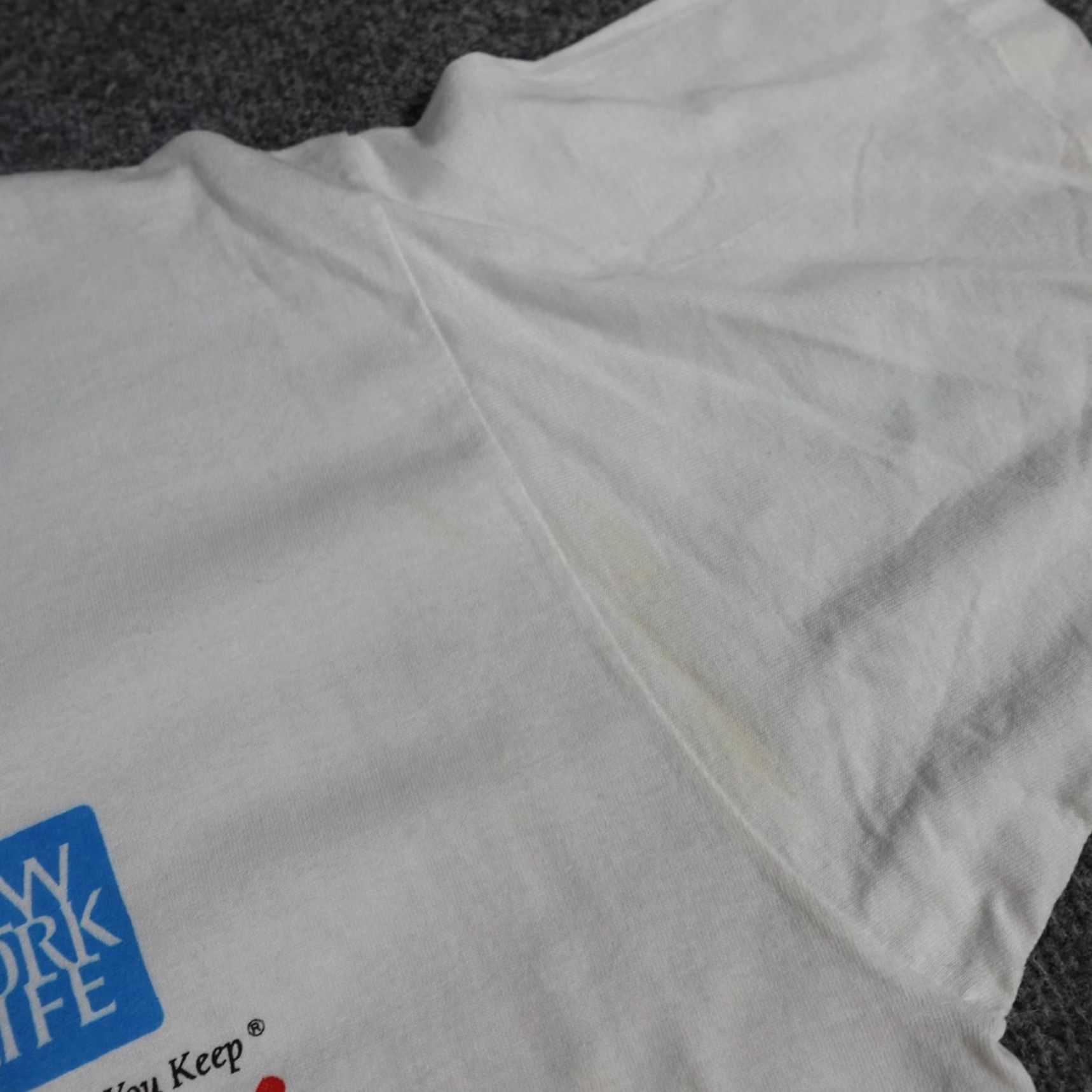 Vintage VINTAGE New York Life Insurance T-shirt XL White 50 Years Mens Shirt Crew Neck Short Sleeve 1980s Size US XL / EU 56 / 4 - 4 Thumbnail