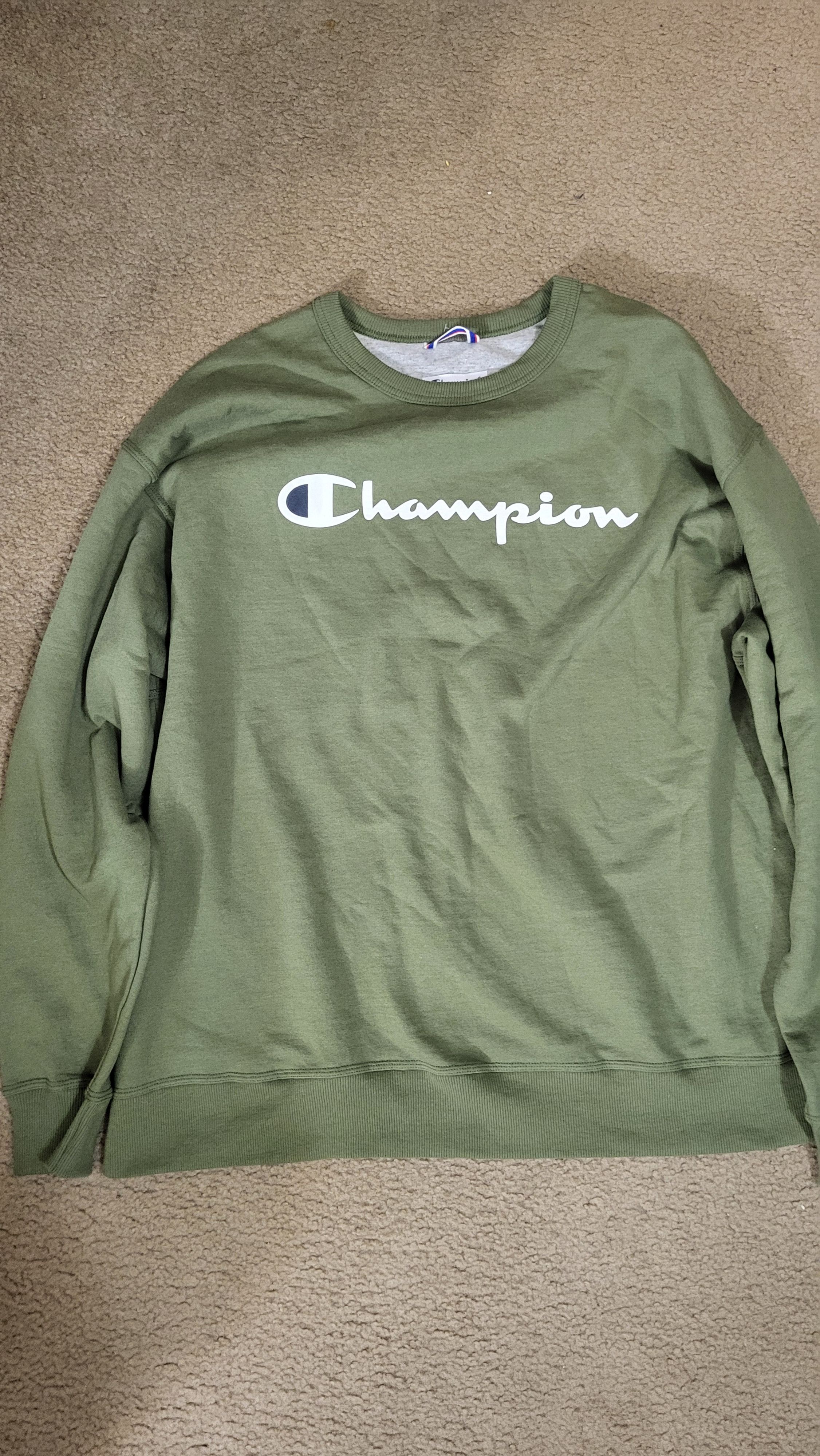 Champion Champion Green Crewneck Size US XXL / EU 58 / 5 - 1 Thumbnail
