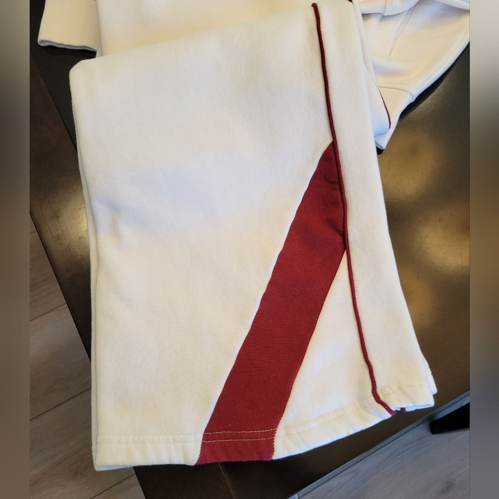 Ego Tripping EGO Oversized Burgundy Stripe Athleisure Sweat Set EUC Size 34" / US 12 / IT 48 - 8 Thumbnail