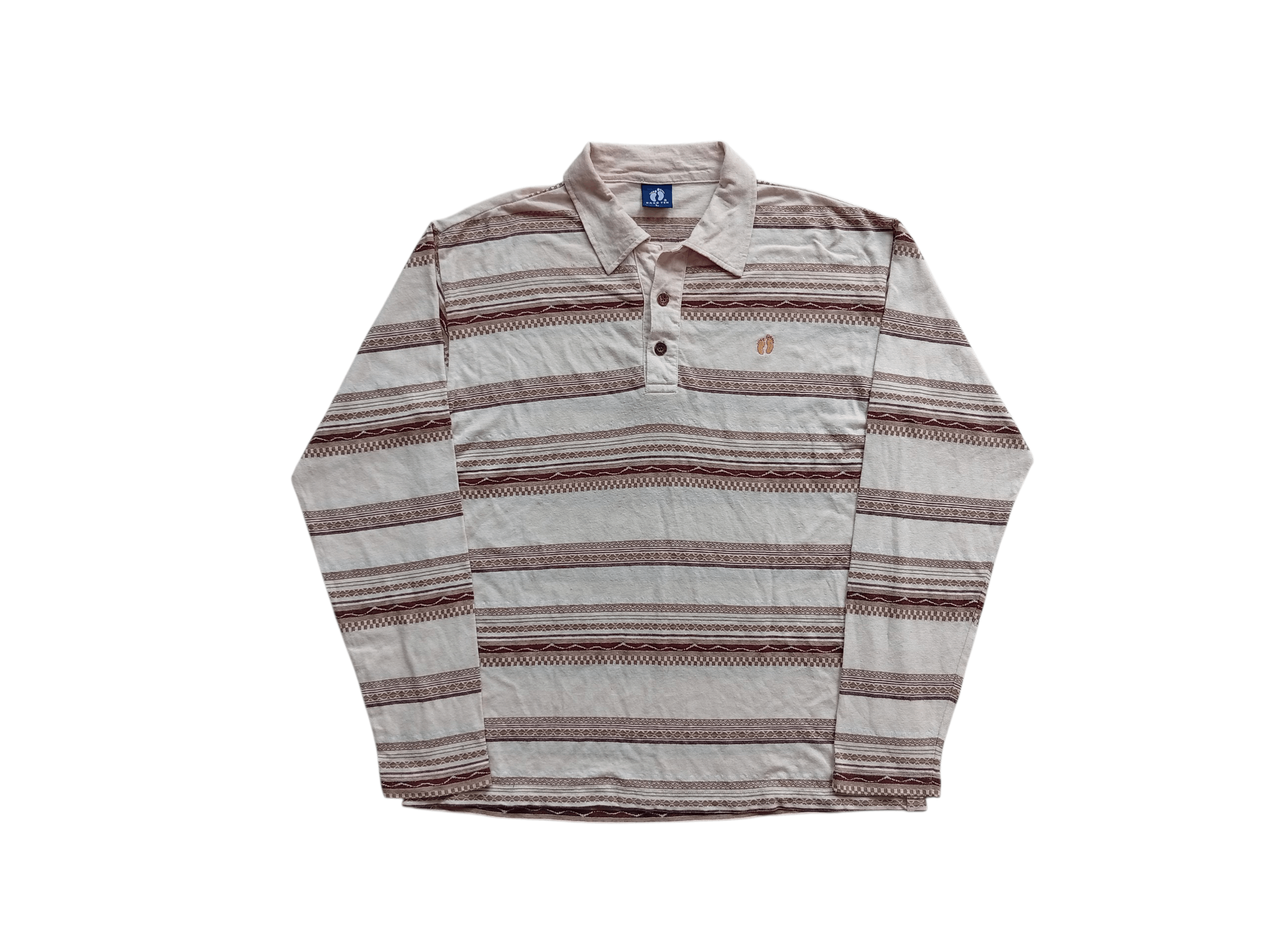 Vintage Vintage HangTen stripe polo Size US L / EU 52-54 / 3 - 1 Thumbnail