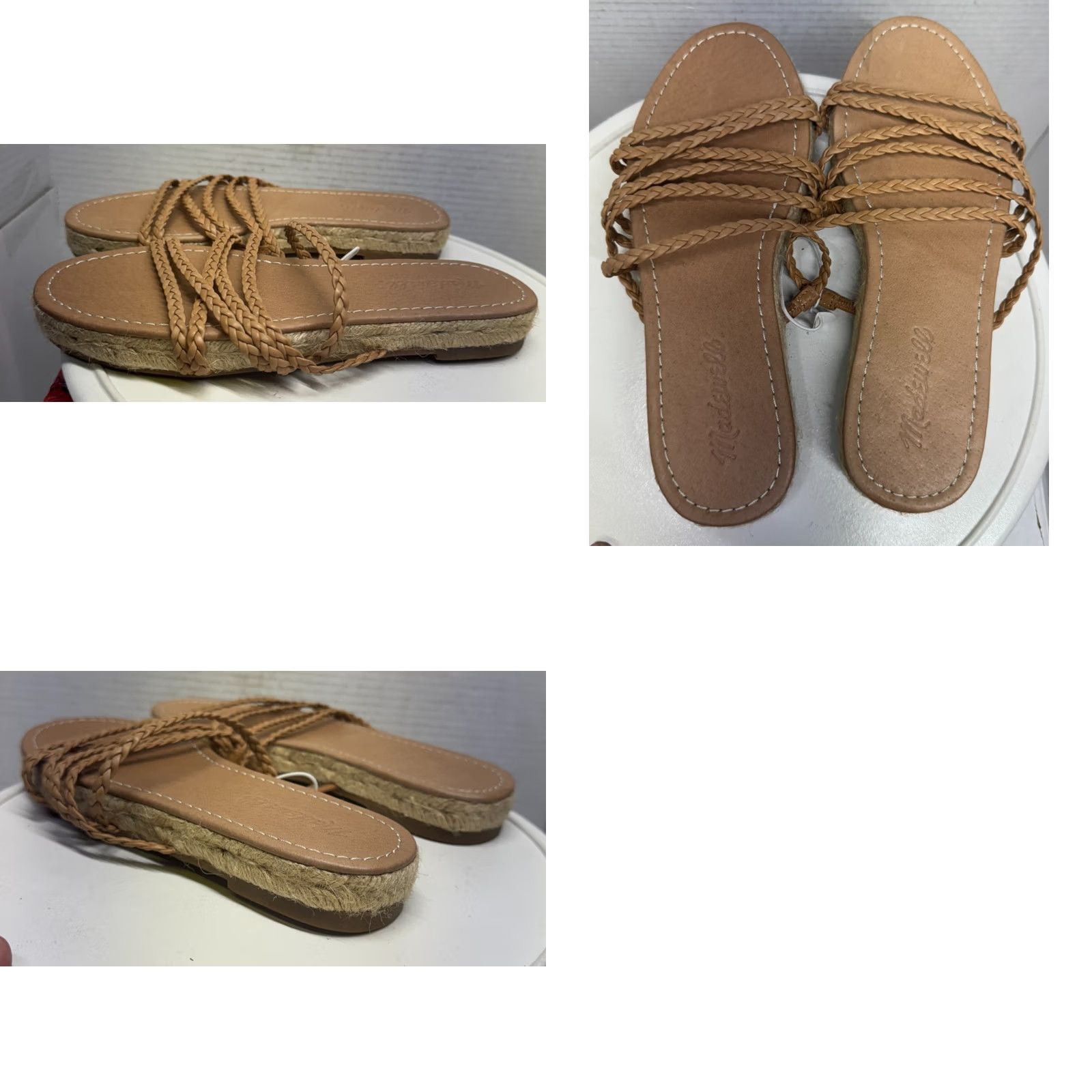 Madewell VINTAGE Madewell Kathryn Slide Espadrille Braided Leather Flat Sandal Women Size 7.5 NEW Size US 8 / IT 38 - 8 Thumbnail