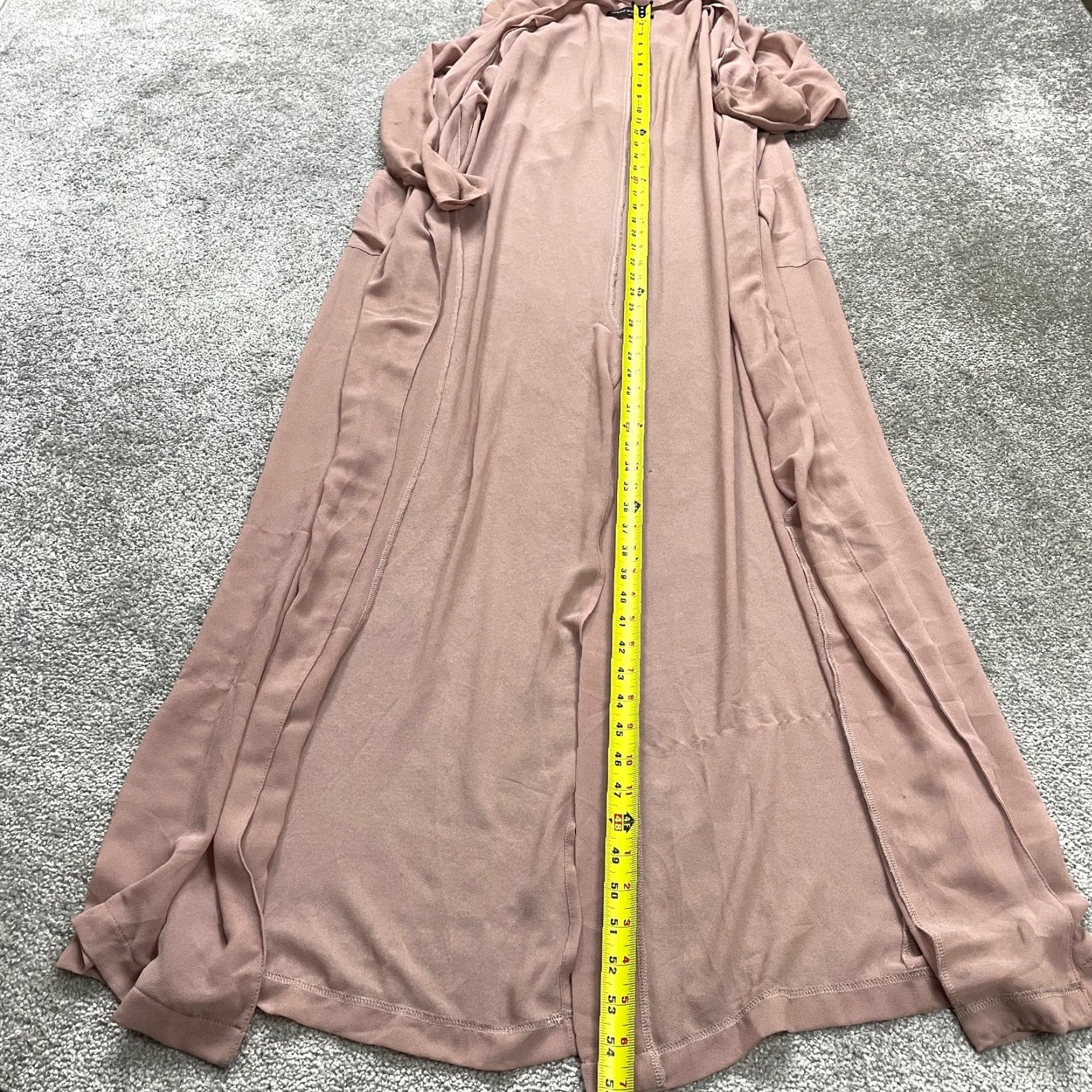 Vintage Naked Wardrobe Jumpsuit Womens Small Pink Smooth Racerback Long Wide Leg Womens Size 28" / US 6 / IT 42 - 2 Thumbnail