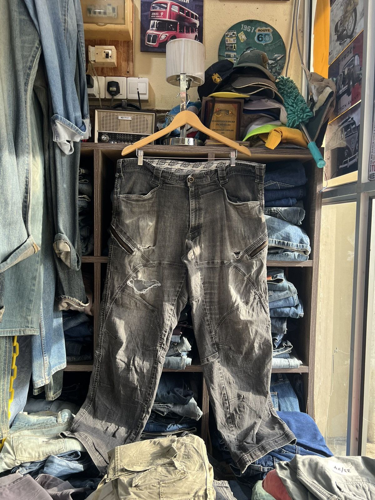Dickies 🔥Vintage Dickies Distressed Denim Cargo Pant Size US 41 - 1 Thumbnail