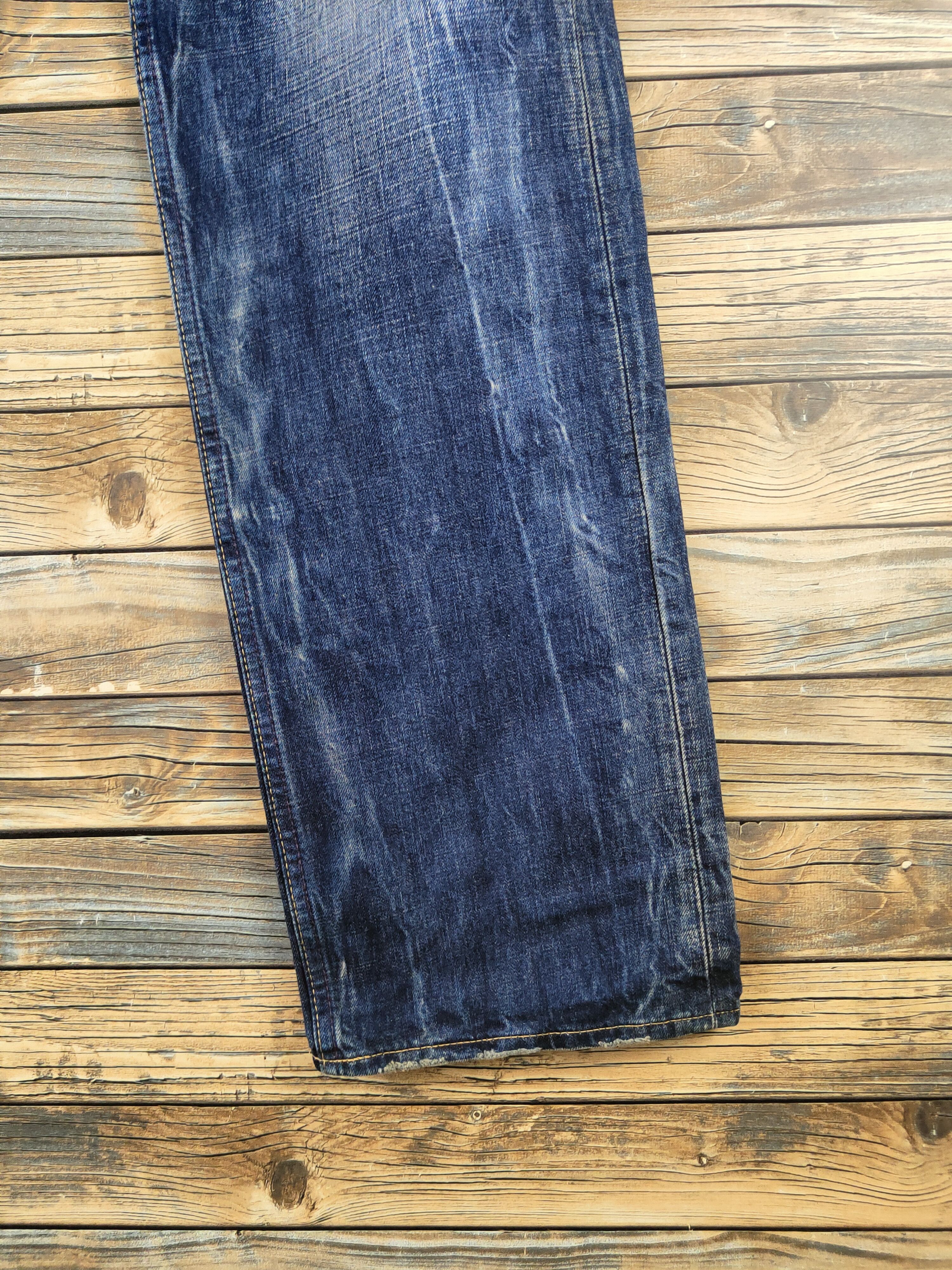 Levi's 503 Levi's Dark Blue Distressed Ripped Jeans #S2821 Size US 32 / EU 48 - 6 Thumbnail