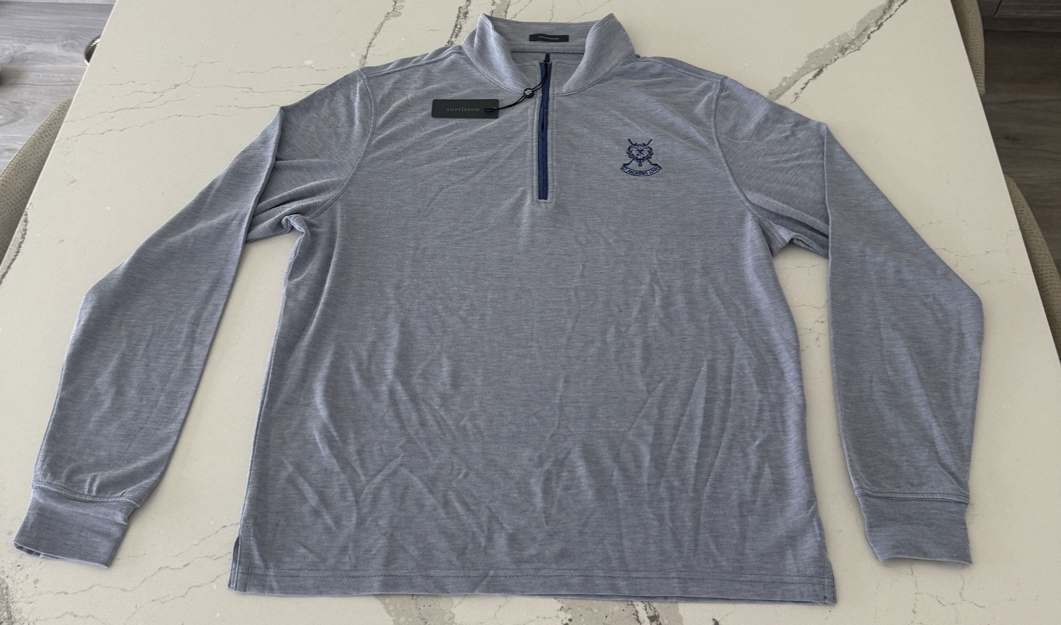 NWT St. Andrews Turtleson Lester 1/4 Zip Navy Blue Medium