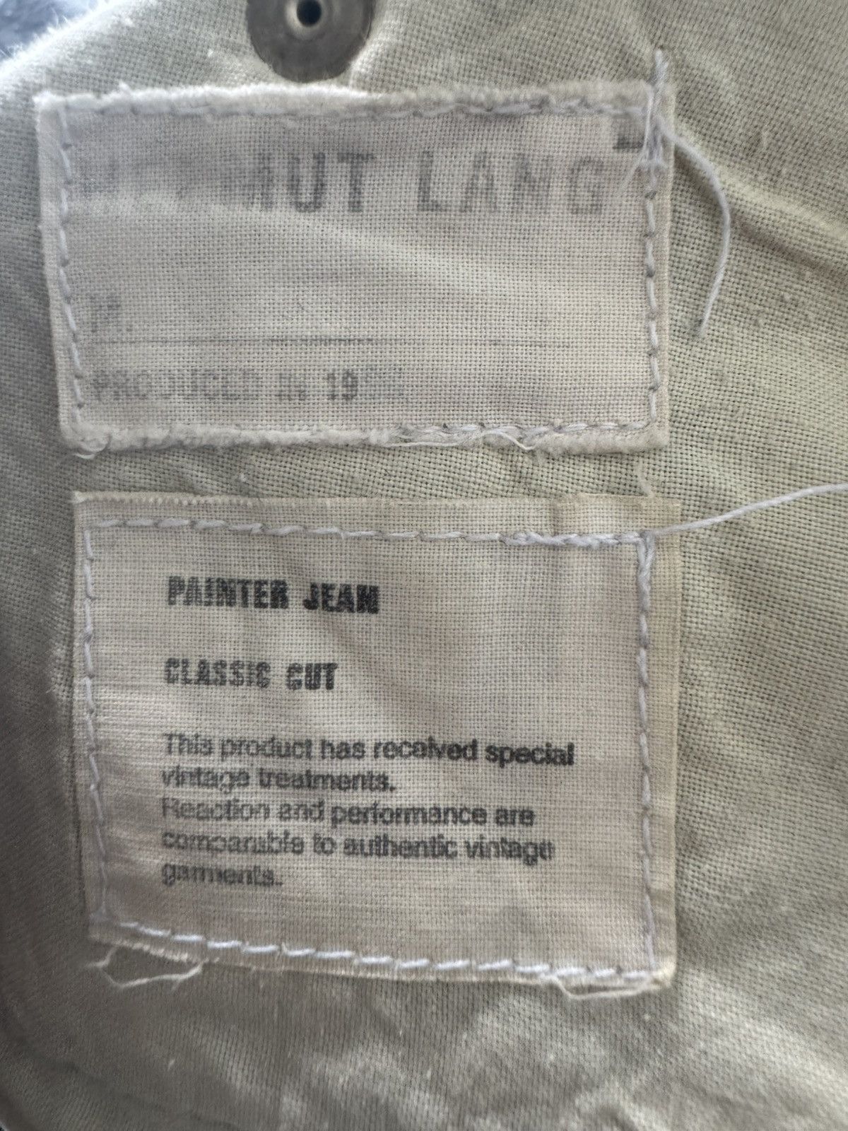 Helmut Lang 🔥RARE🔥VINTAGE HELMUT LANG PAINTER JEANS 1998 CLASSIC CUT Size US 29 - 6 Thumbnail
