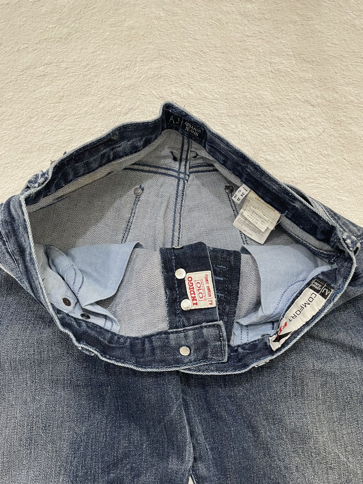Giorgio Armani 00s Armani Mudwash Denim Button Fly Y2K Size US 35 - 5 Thumbnail