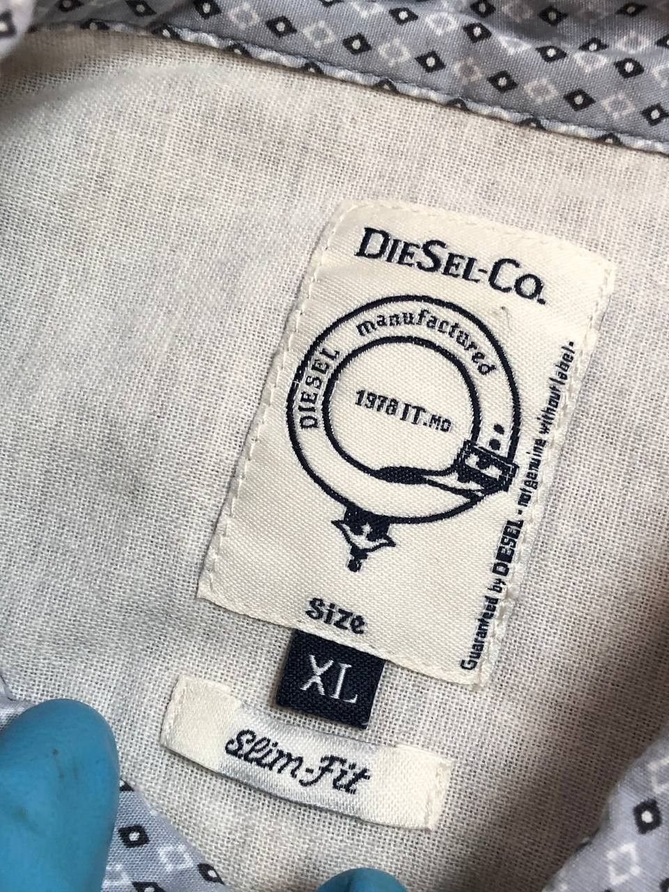 Diesel VINTAGE DIESEL Slim Fit Dress Shirt Minimal Look Size US XL / EU 56 / 4 - 2 Thumbnail