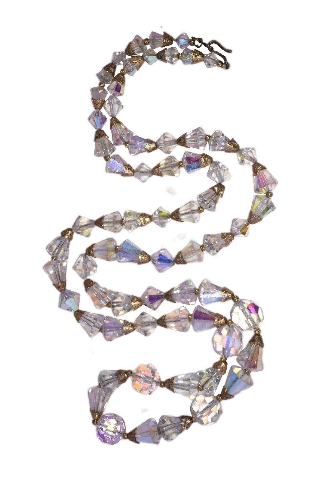 Designer Long Faceted Austrian Crystal Bead Necklace Size ONE SIZE - 4 Thumbnail